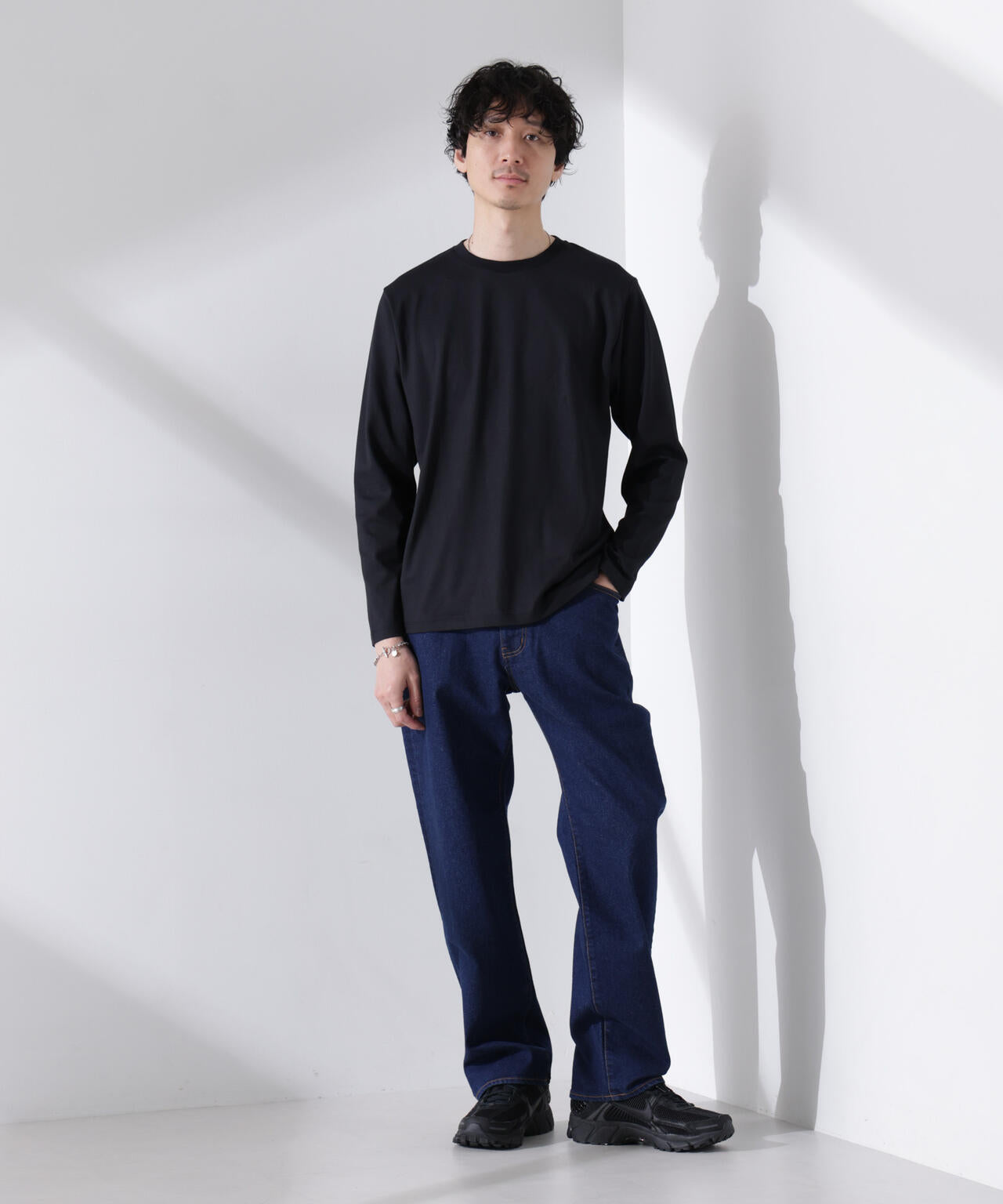 【大人気シリーズ】Anti Soaked(R)汗染み防止 クルーネックTシャツ 長袖