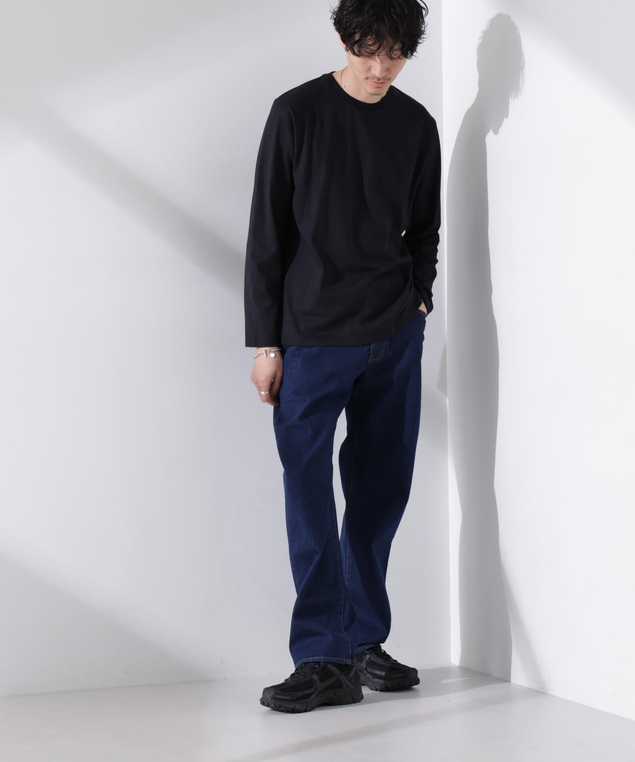 【大人気シリーズ】Anti Soaked(R)汗染み防止 クルーネックTシャツ 長袖