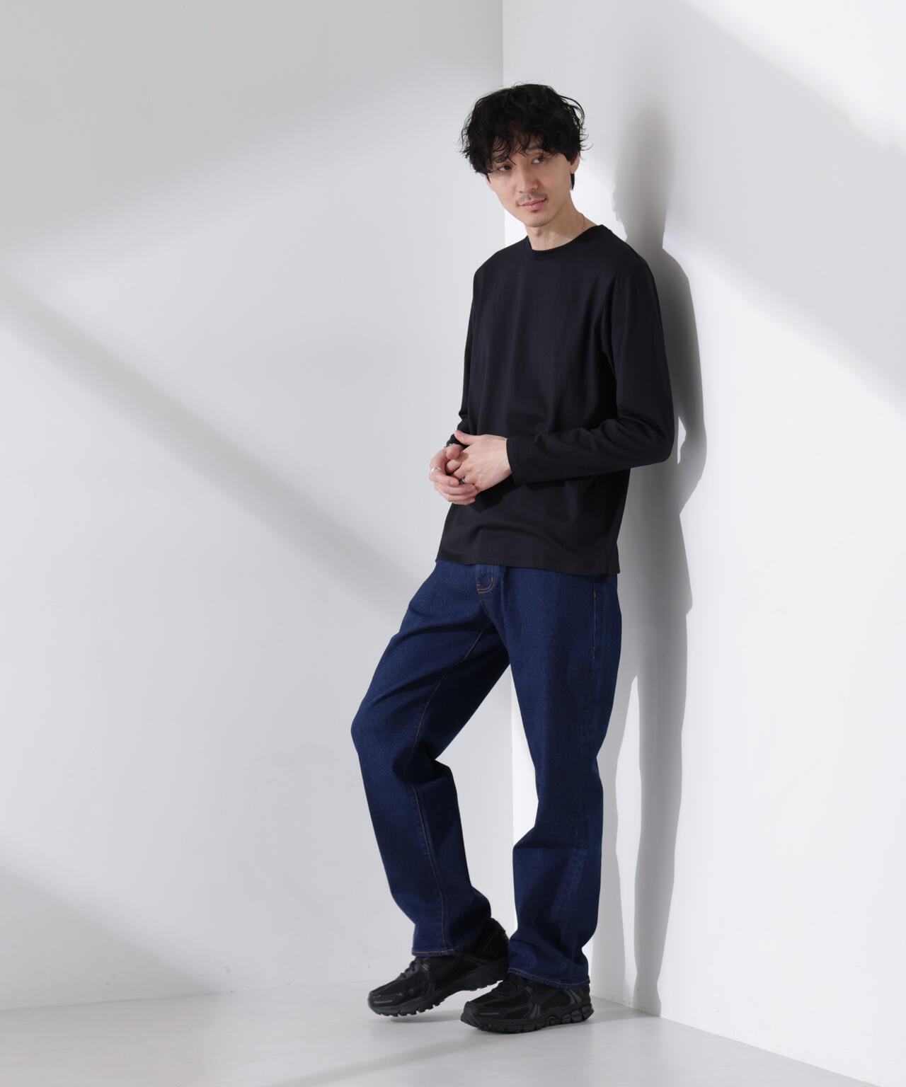 【大人気シリーズ】Anti Soaked(R)汗染み防止 クルーネックTシャツ 長袖