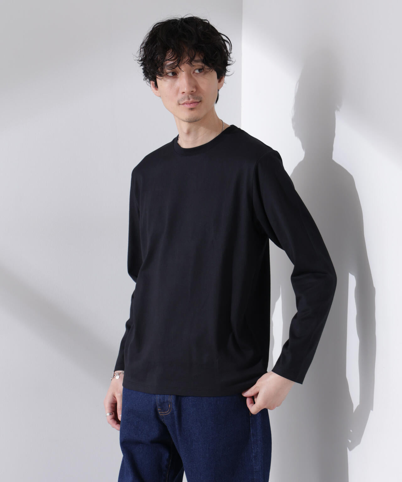 【大人気シリーズ】Anti Soaked(R)汗染み防止 クルーネックTシャツ 長袖