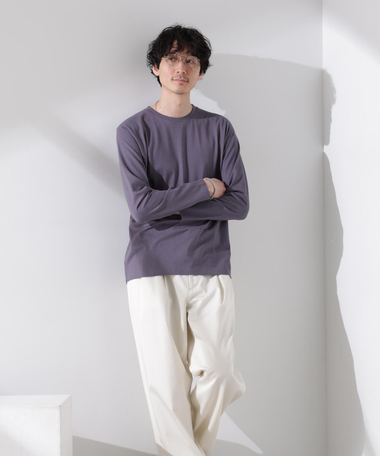 【大人気シリーズ】Anti Soaked(R)汗染み防止 クルーネックTシャツ 長袖