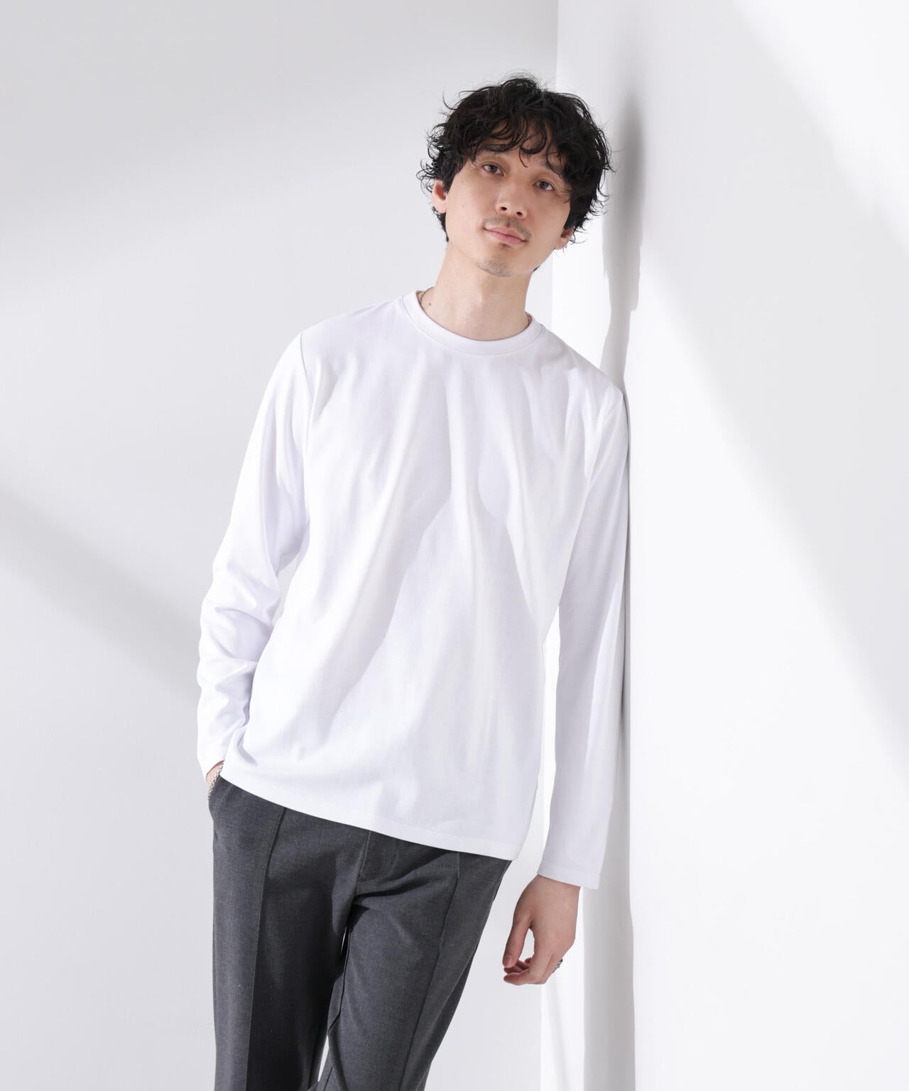 【大人気シリーズ】Anti Soaked(R)汗染み防止 クルーネックTシャツ 長袖