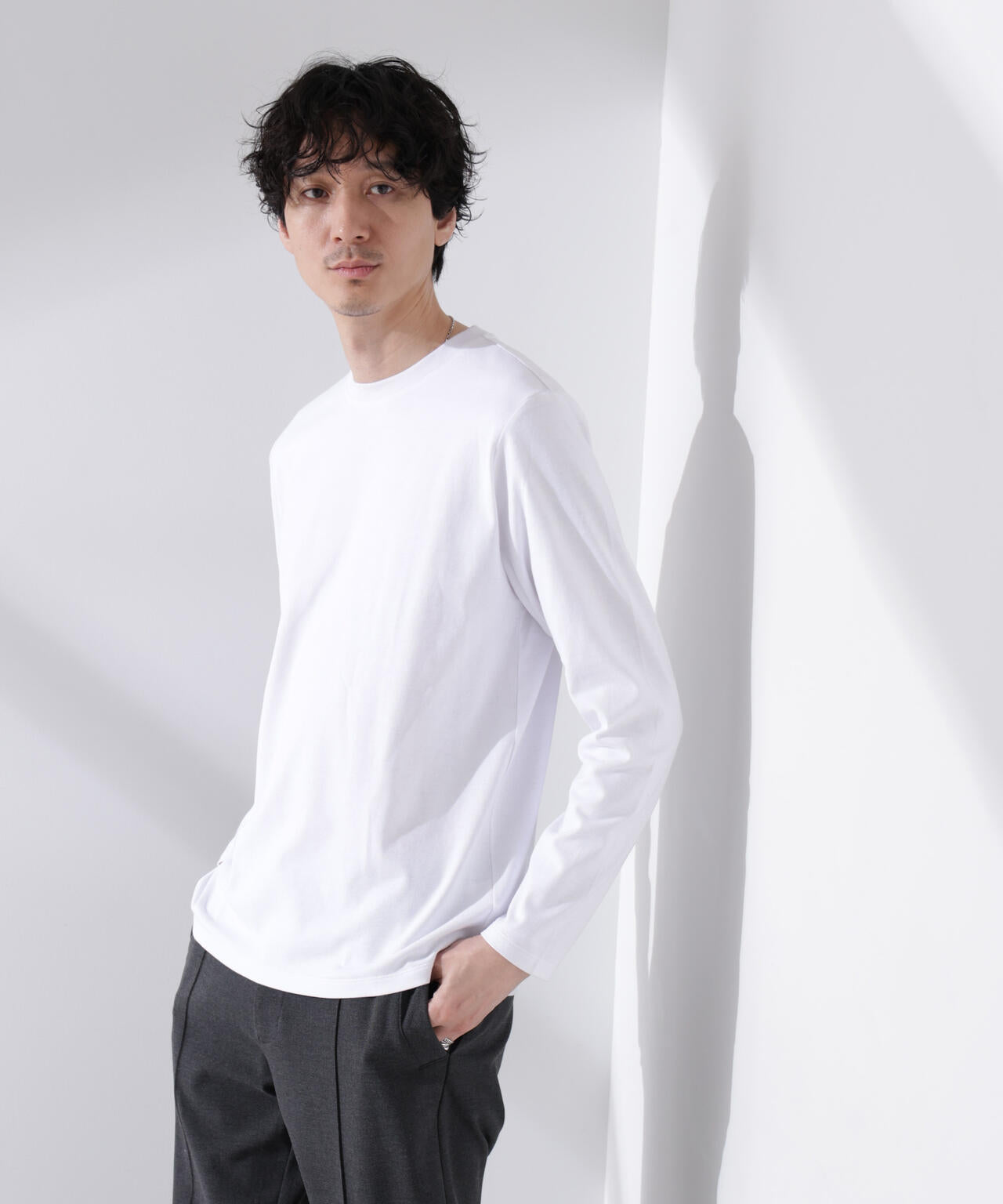 【大人気シリーズ】Anti Soaked(R)汗染み防止 クルーネックTシャツ 長袖