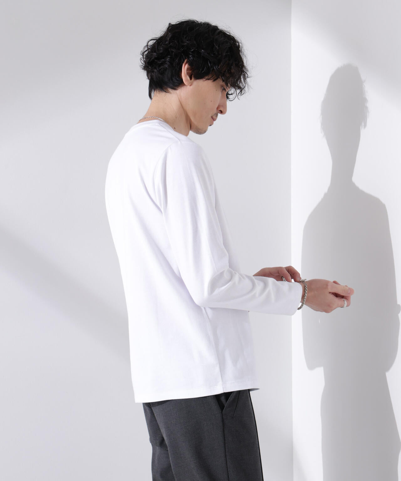 【大人気シリーズ】Anti Soaked(R)汗染み防止 クルーネックTシャツ 長袖