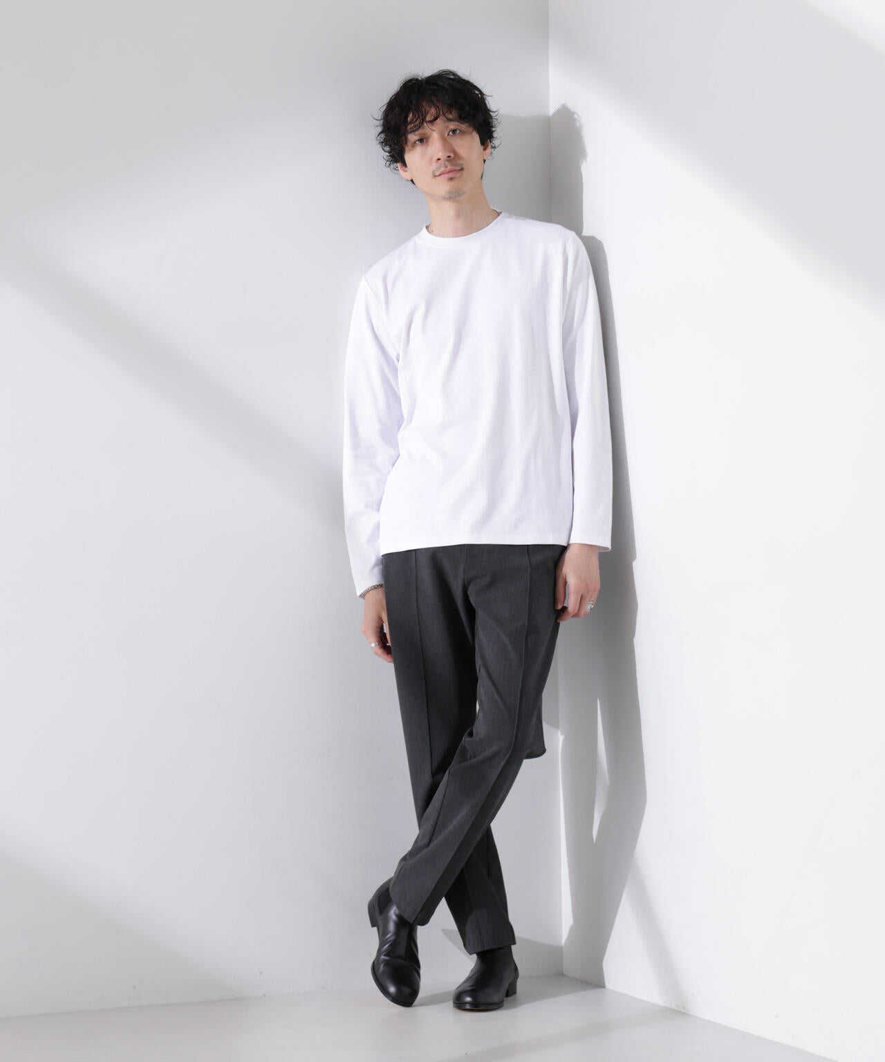 【大人気シリーズ】Anti Soaked(R)汗染み防止 クルーネックTシャツ 長袖