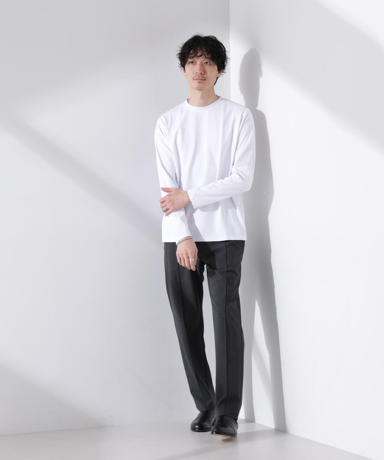 【大人気シリーズ】Anti Soaked(R)汗染み防止 クルーネックTシャツ 長袖