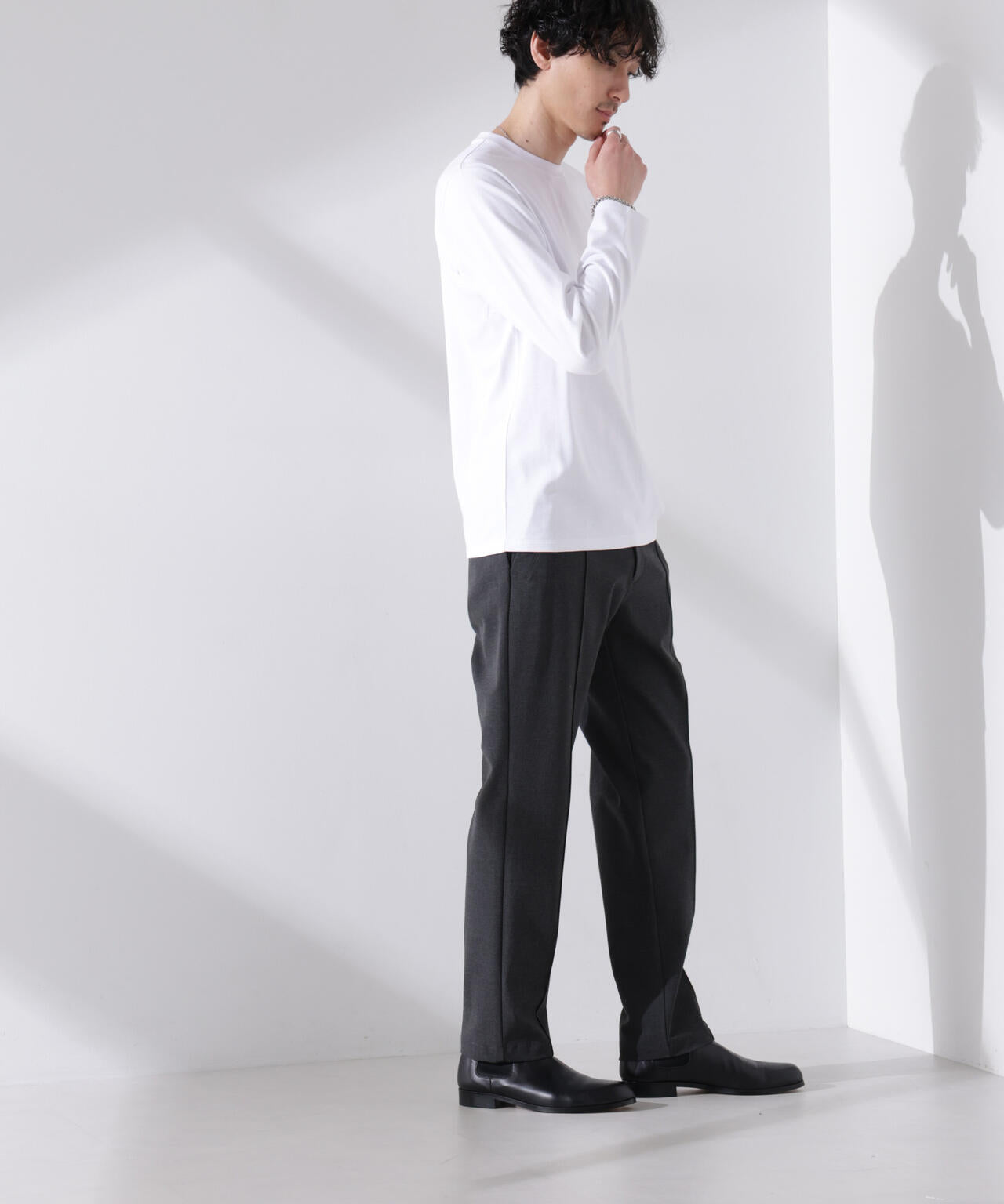 【大人気シリーズ】Anti Soaked(R)汗染み防止 クルーネックTシャツ 長袖