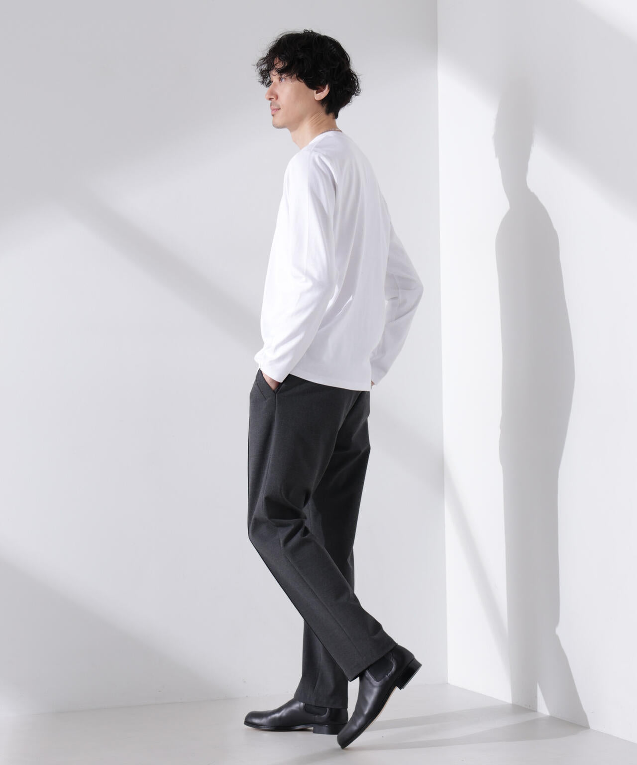 【大人気シリーズ】Anti Soaked(R)汗染み防止 クルーネックTシャツ 長袖