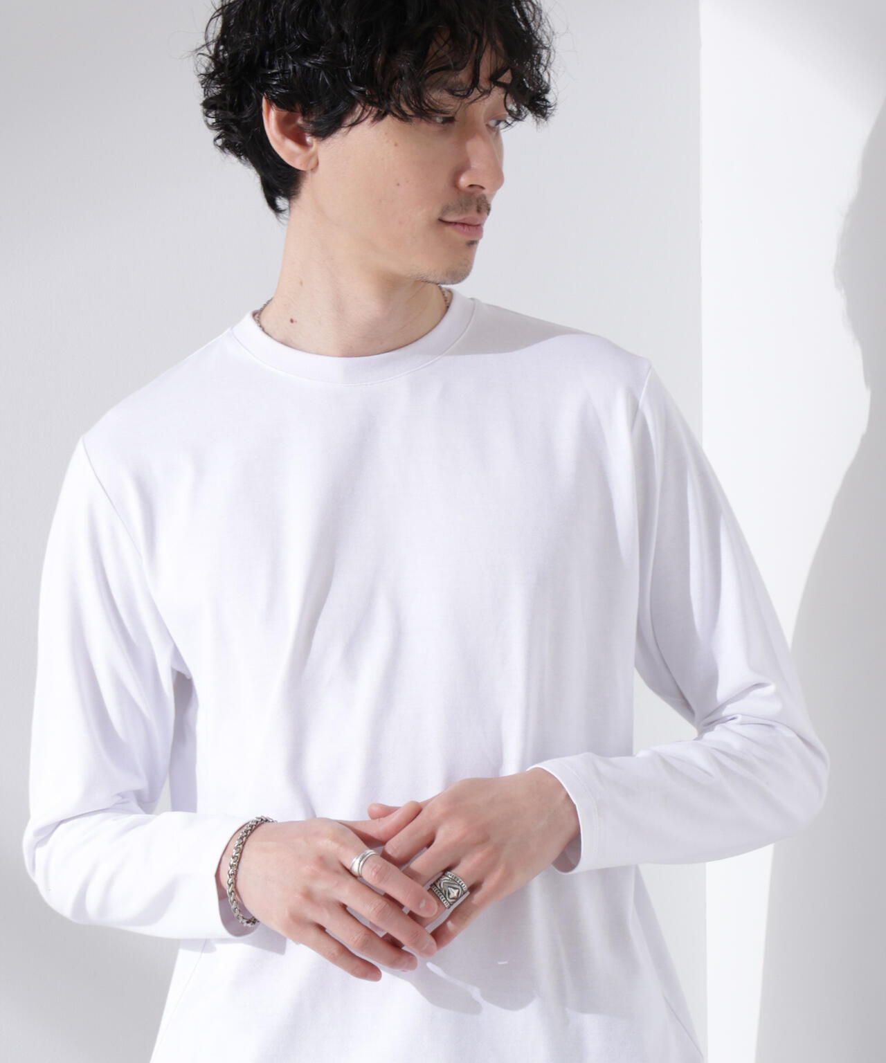 【大人気シリーズ】Anti Soaked(R)汗染み防止 クルーネックTシャツ 長袖