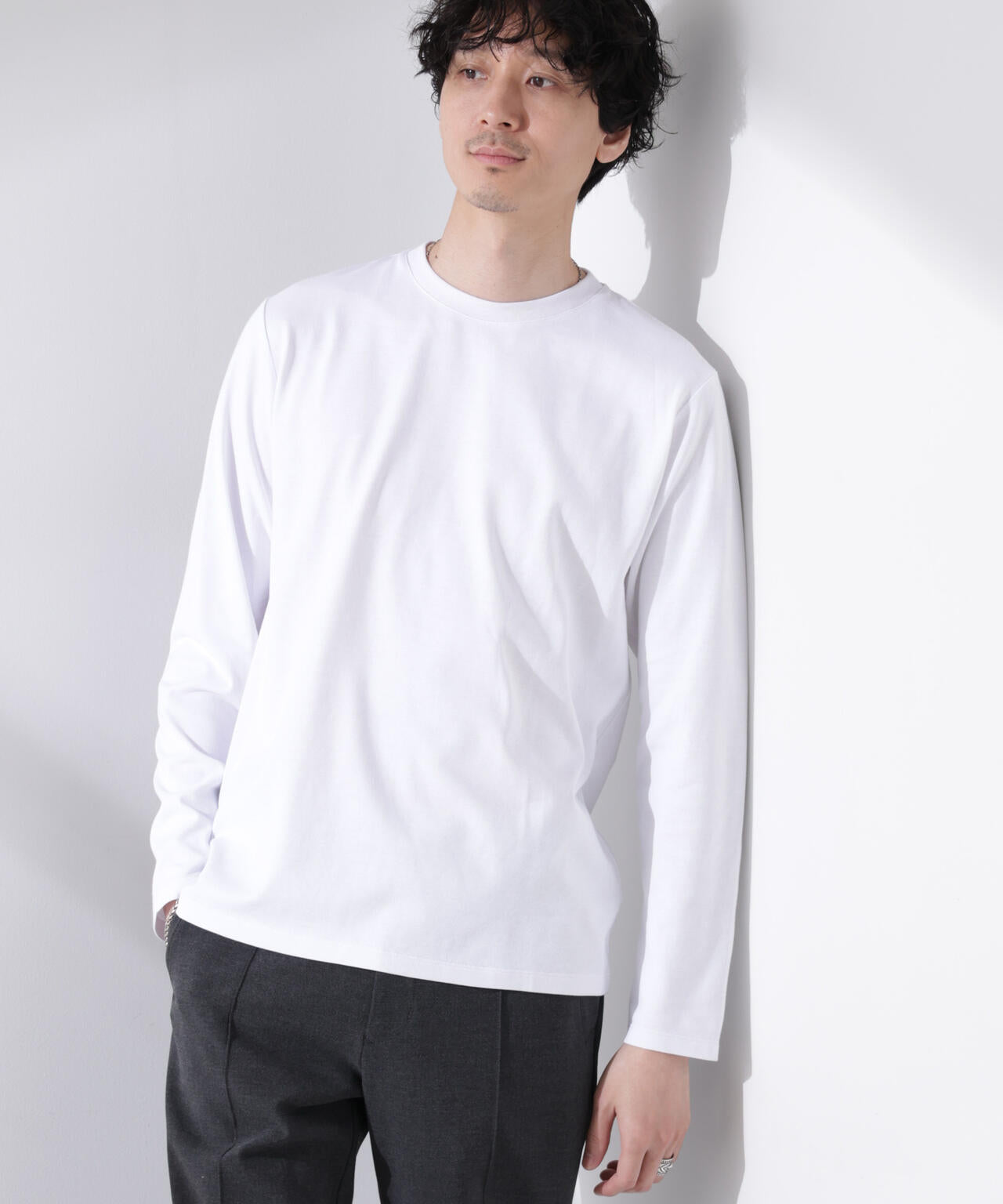 【大人気シリーズ】Anti Soaked(R)汗染み防止 クルーネックTシャツ 長袖