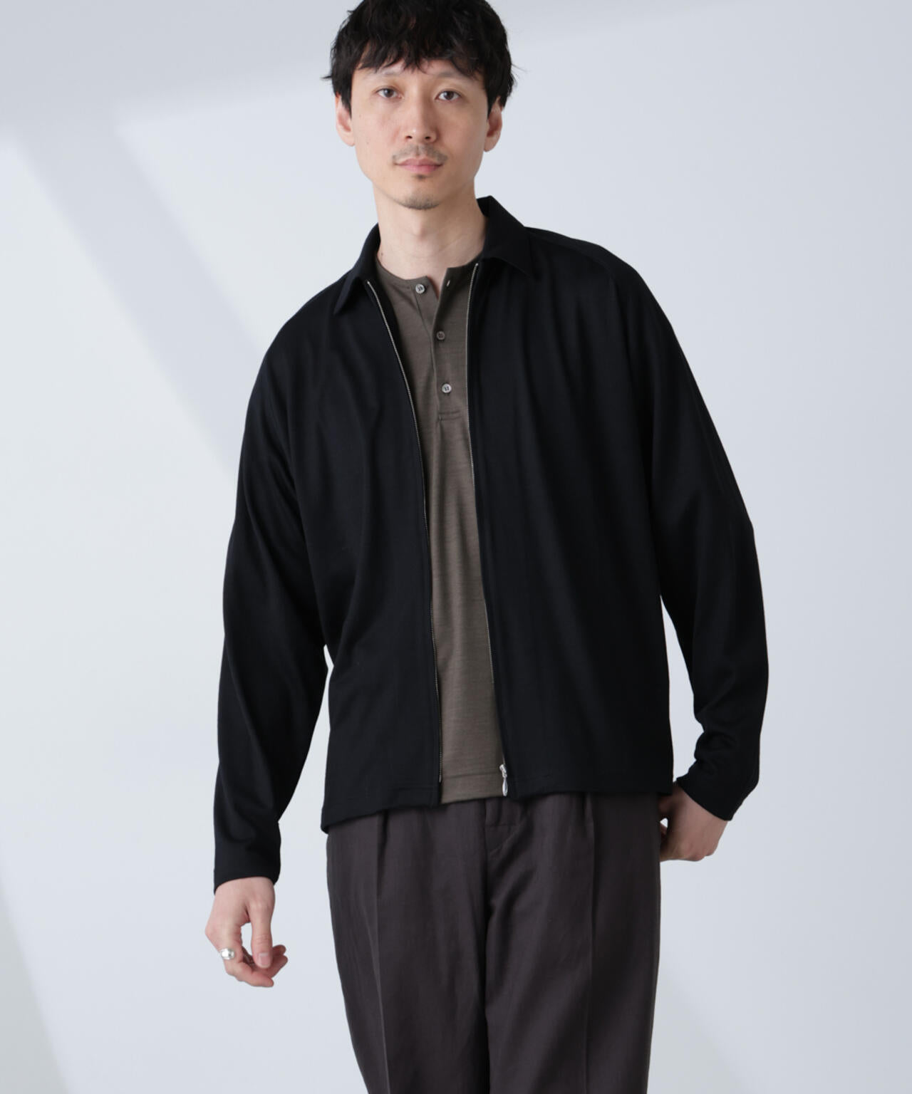 「ALL-DAYS COMFORT 100% WOOL」 ZIPプルオーバー