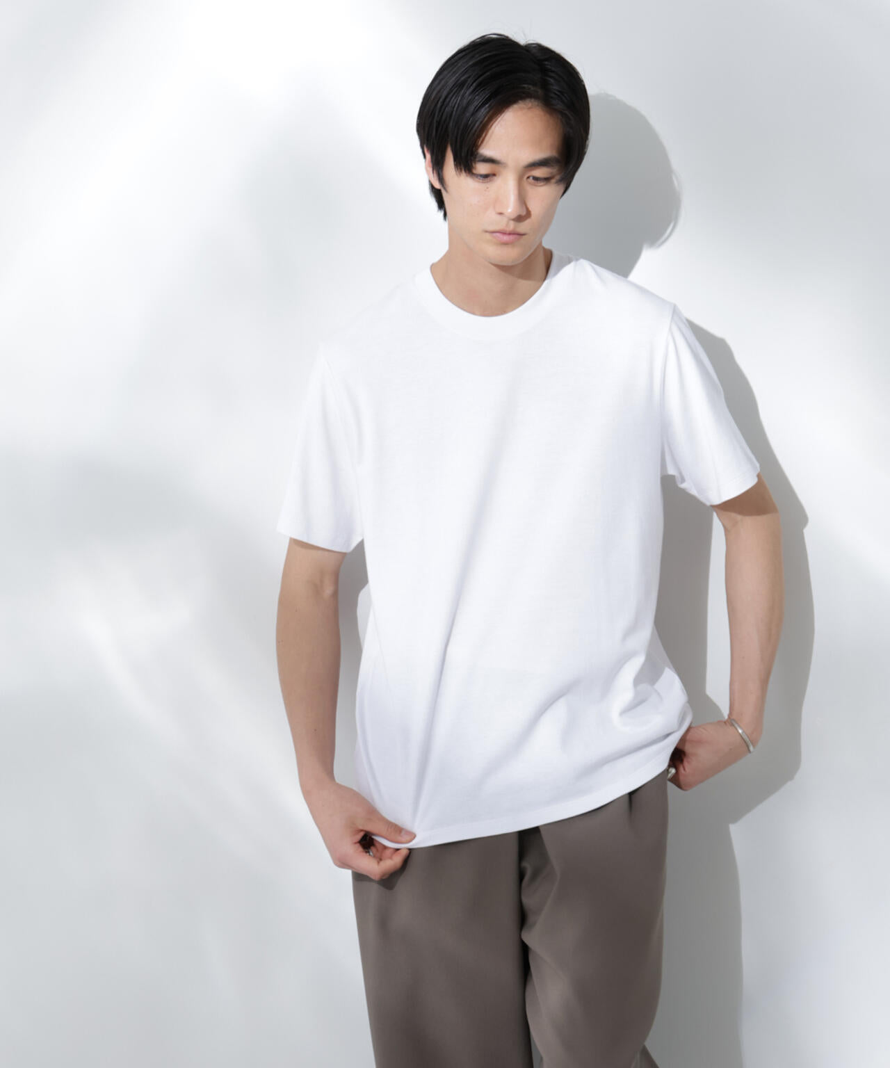 Anti Soaked(R) 汗染み防止 クルーネック レギュラーシルエットTシャツ