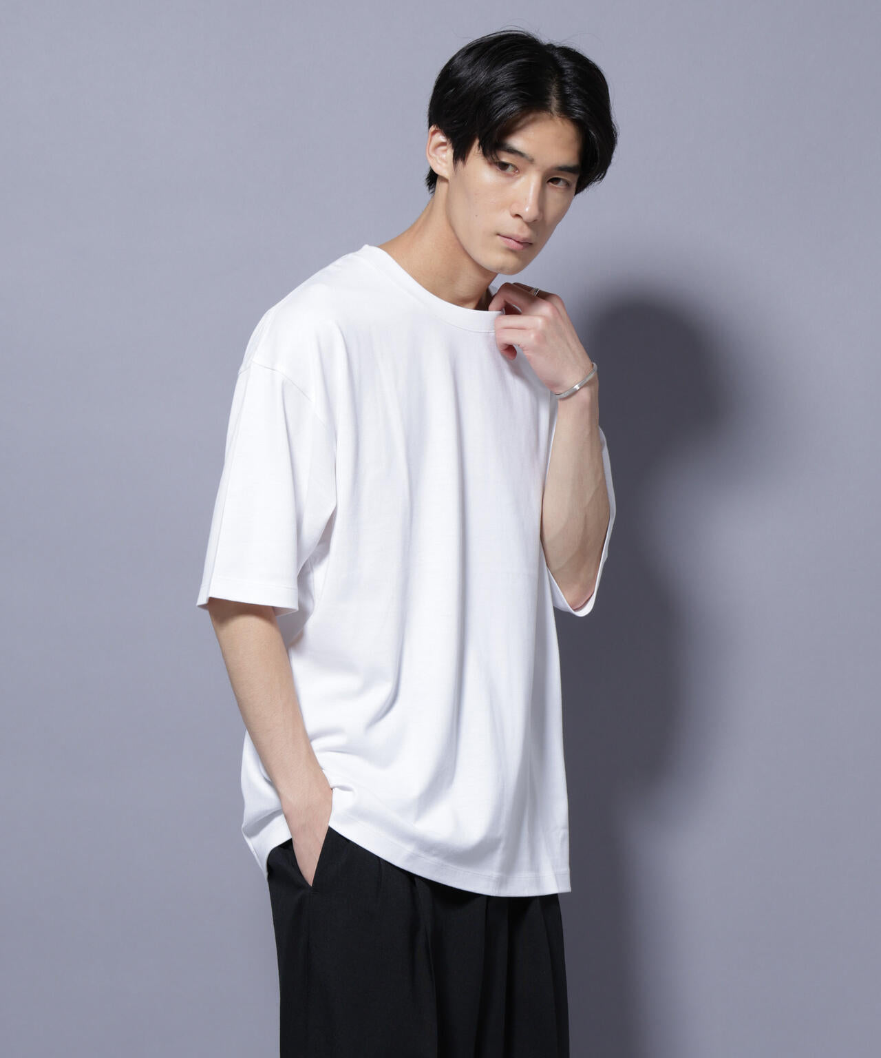 Anti Soaked(R) 汗染み防止 クルーネック ビッグシルエットTシャツ