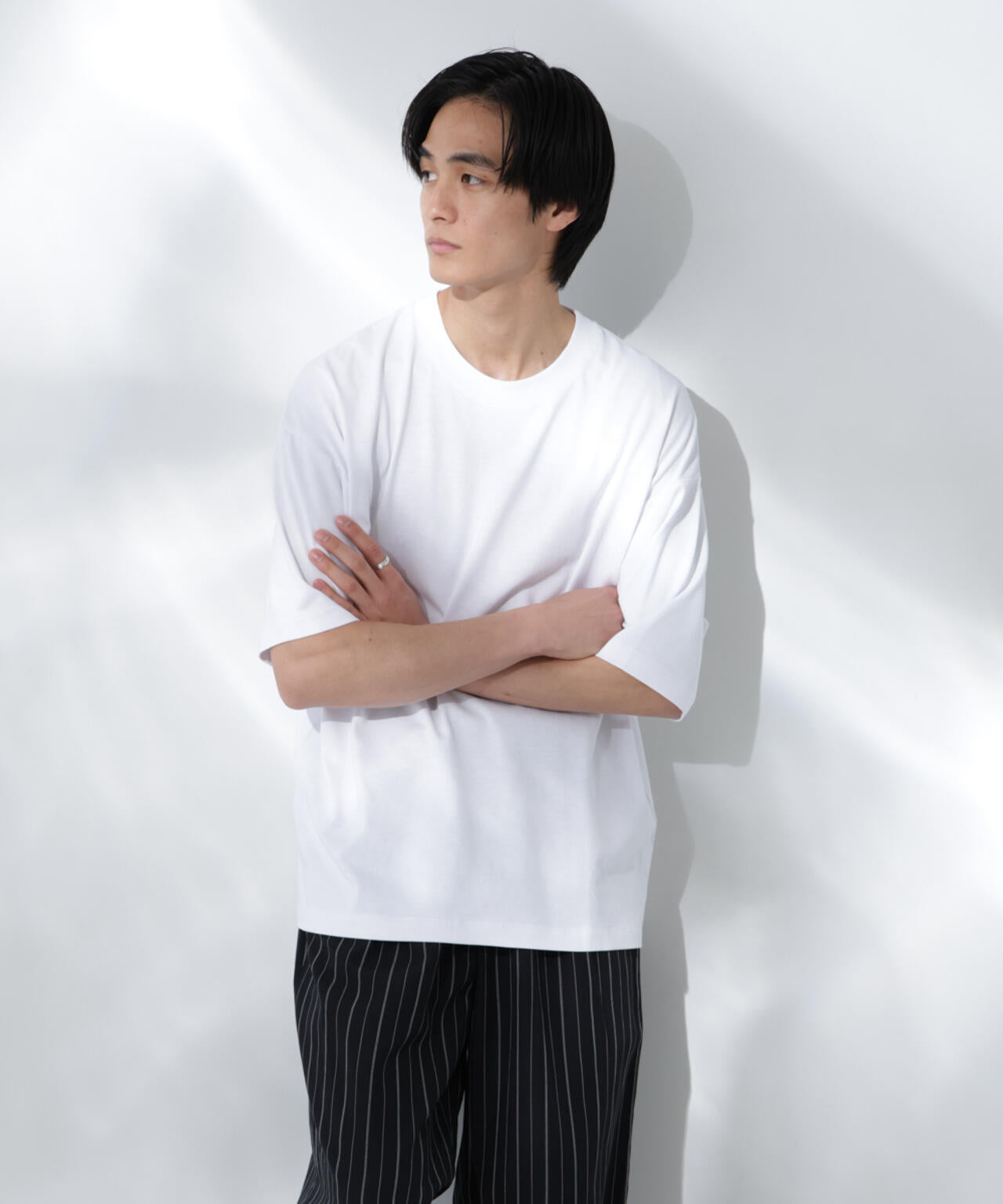 Anti Soaked(R) 汗染み防止 クルーネック ビッグシルエットTシャツ