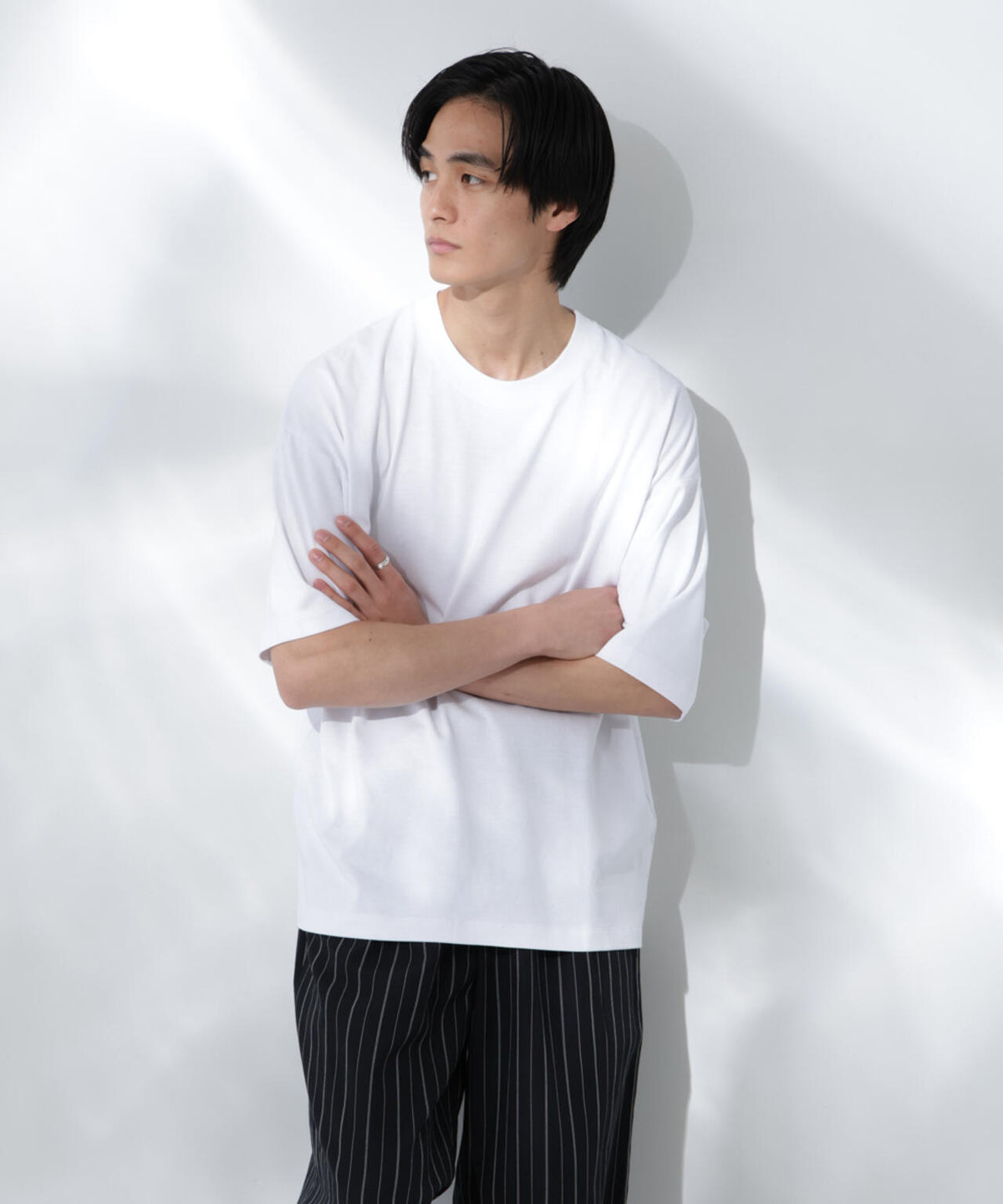 Anti Soaked(R) 汗染み防止 クルーネック ビッグシルエットTシャツ