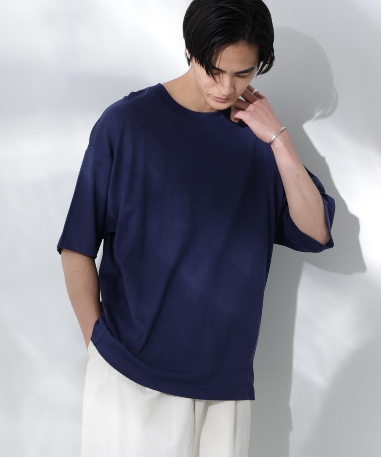 Anti Soaked(R) 汗染み防止 クルーネック ビッグシルエットTシャツ