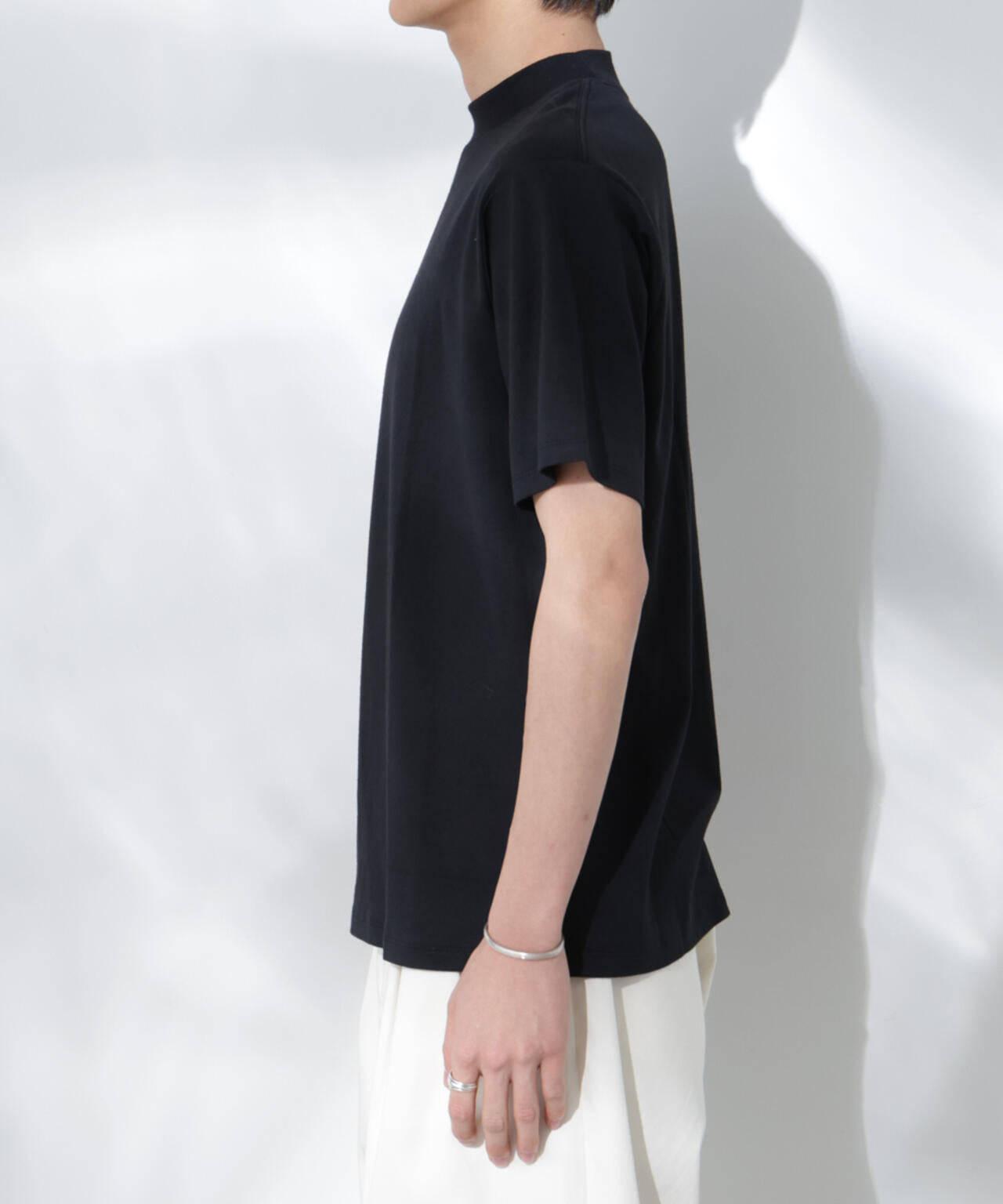 Anti Soaked(R) 汗染み防止 モックネックレギュラーシルエットTシャツ