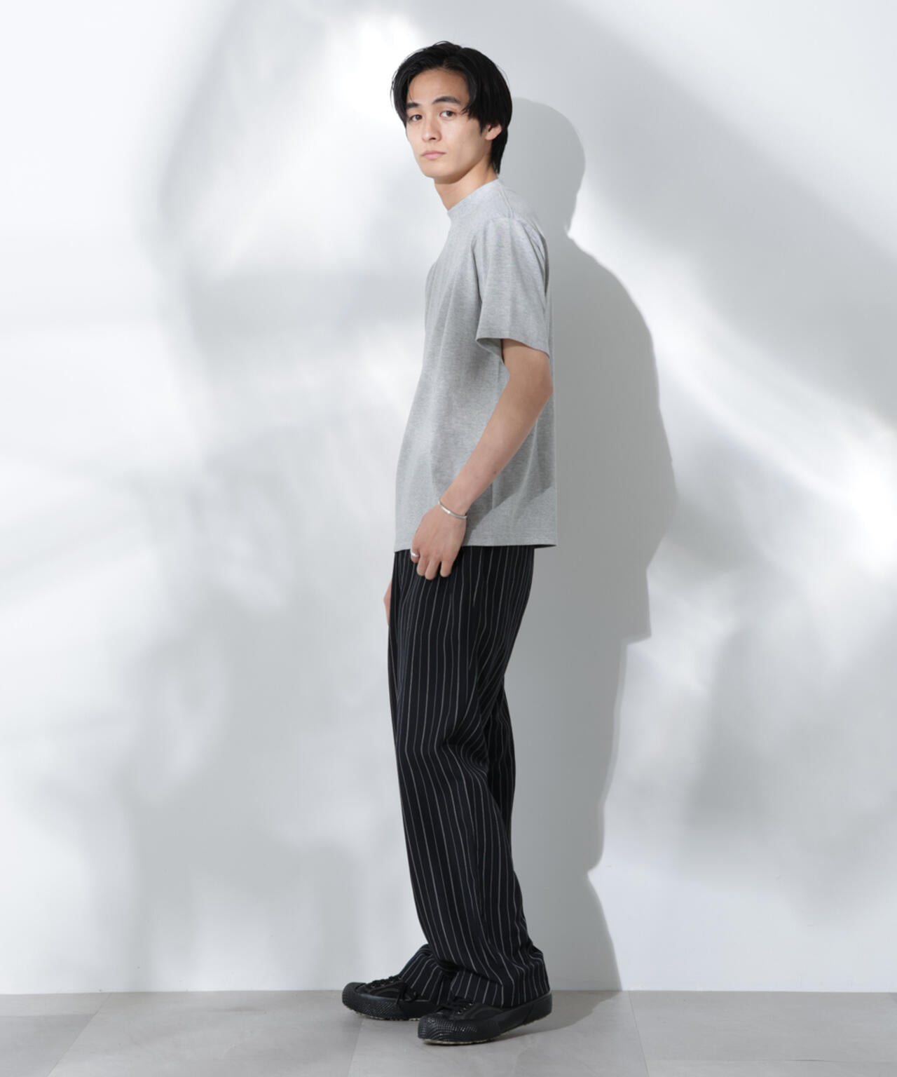 Anti Soaked(R) 汗染み防止 モックネックレギュラーシルエットTシャツ
