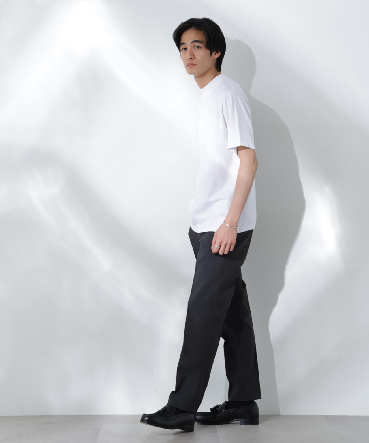 Anti Soaked(R) 汗染み防止 モックネックレギュラーシルエットTシャツ