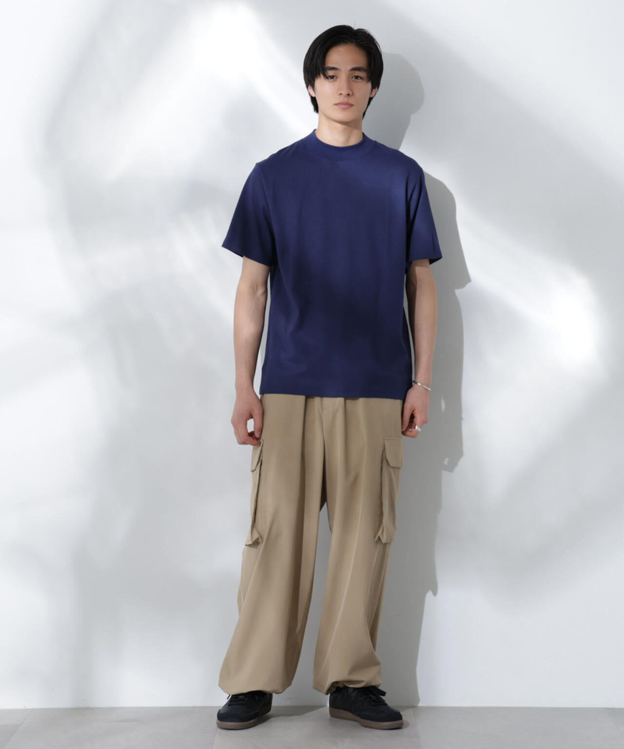 Anti Soaked(R) 汗染み防止 モックネックレギュラーシルエットTシャツ