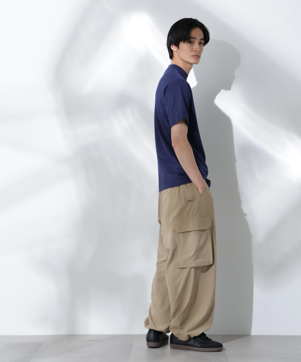 Anti Soaked(R) 汗染み防止 モックネックレギュラーシルエットTシャツ