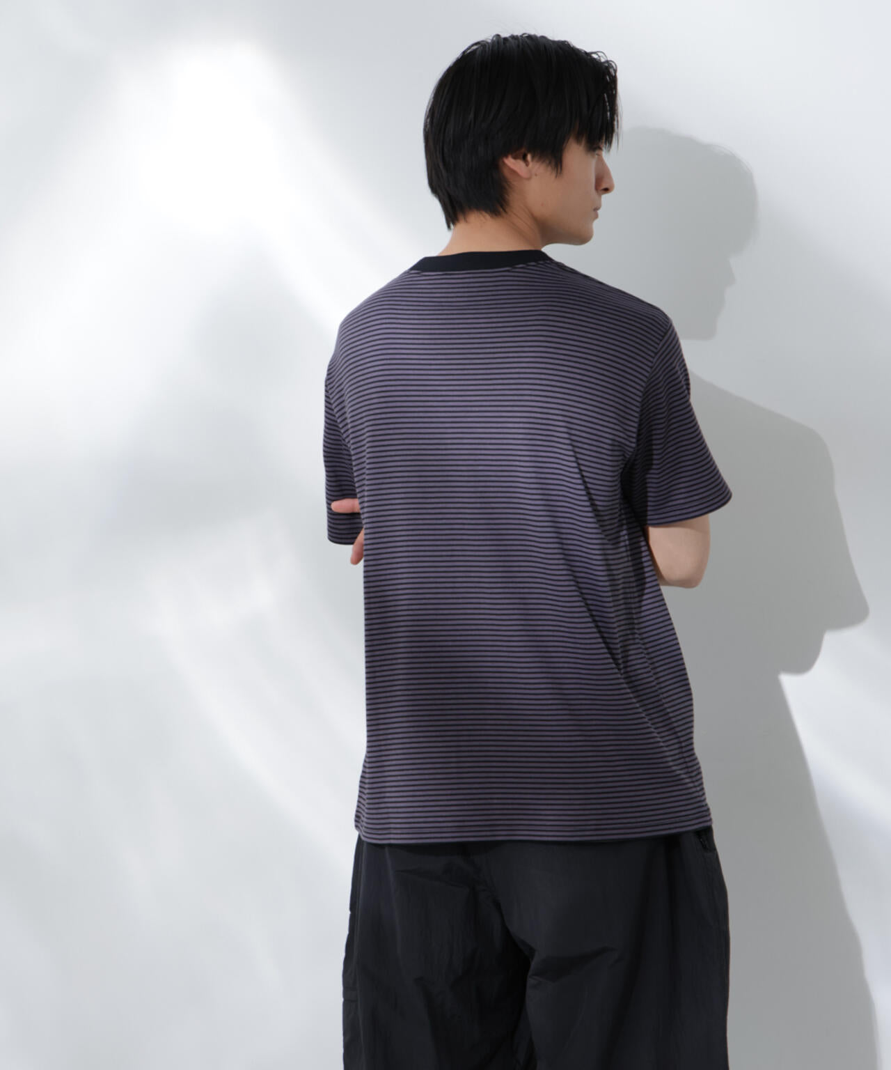 Anti Soaked(R) 汗染み防止 ボーダーミドルシルエットTシャツ