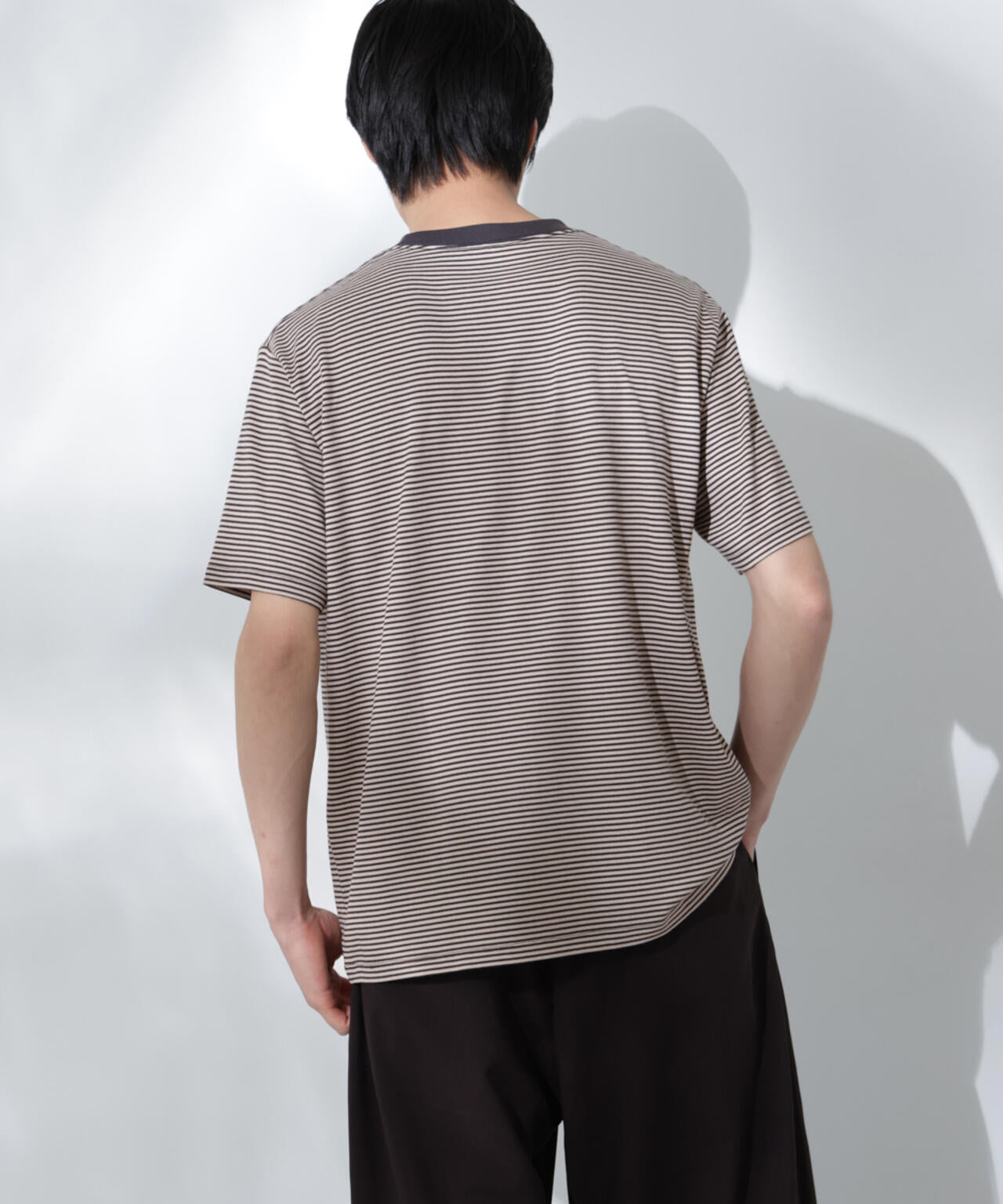 Anti Soaked(R) 汗染み防止 ボーダーミドルシルエットTシャツ