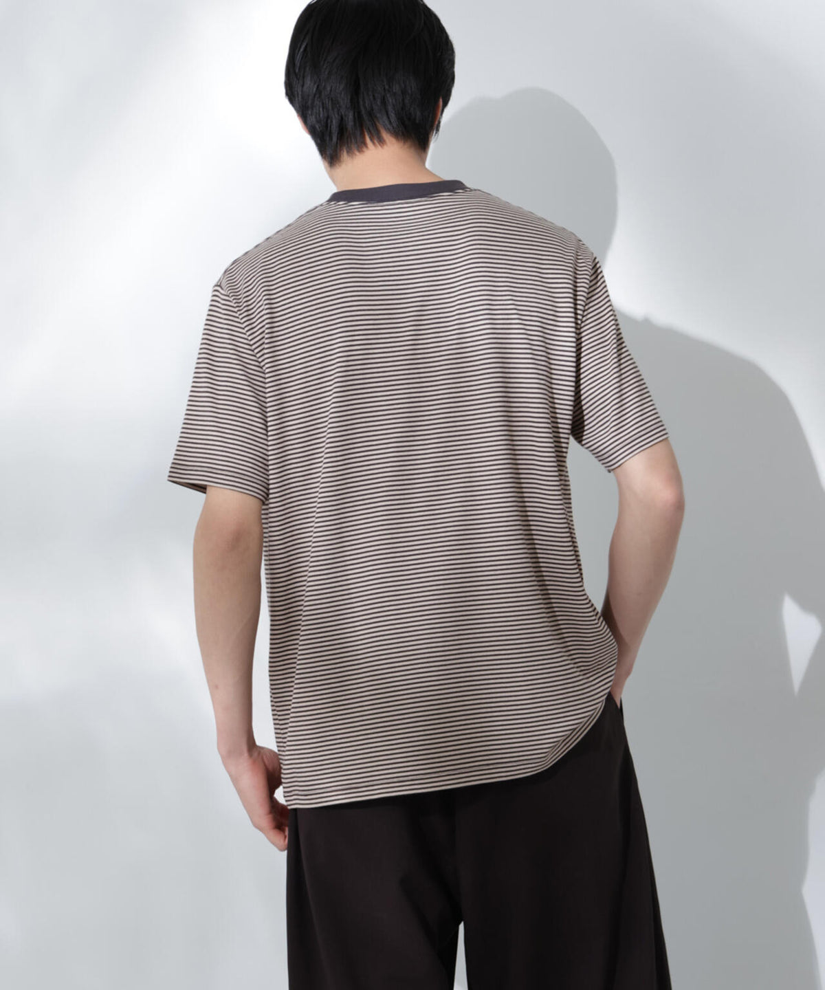 Anti Soaked(R) 汗染み防止 ボーダーミドルシルエットTシャツ