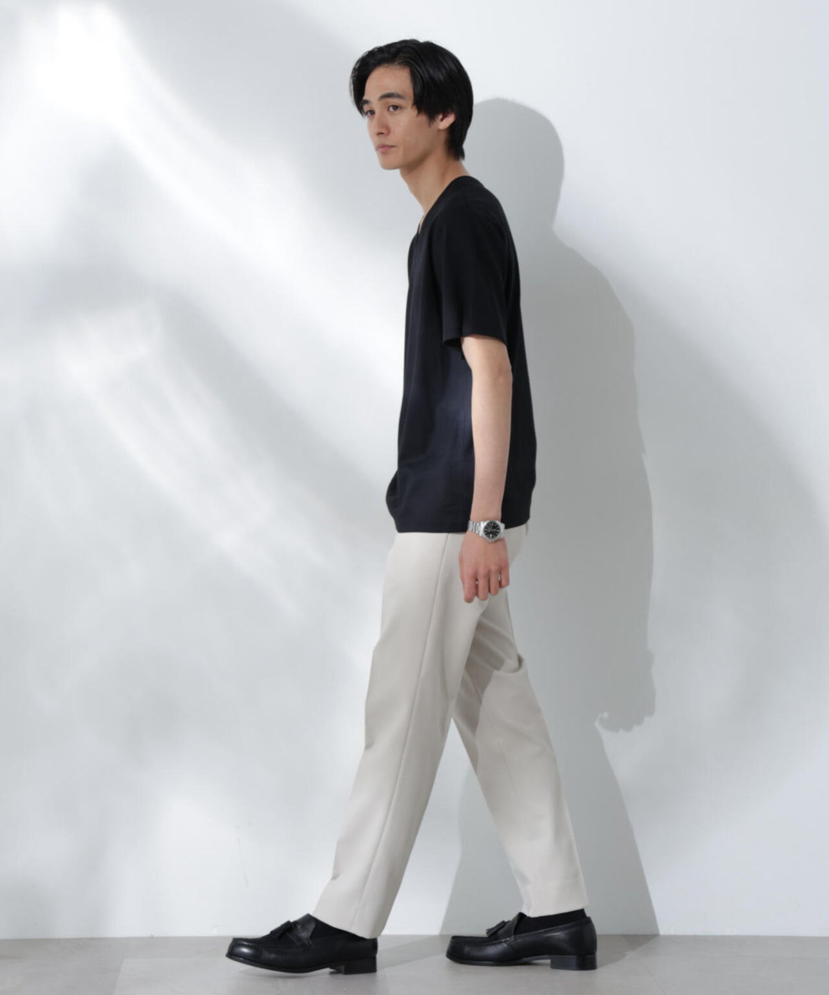 WEB限定/Anti Soaked(R) 汗染み防止 Vネック レギュラーシルエットTシャツ