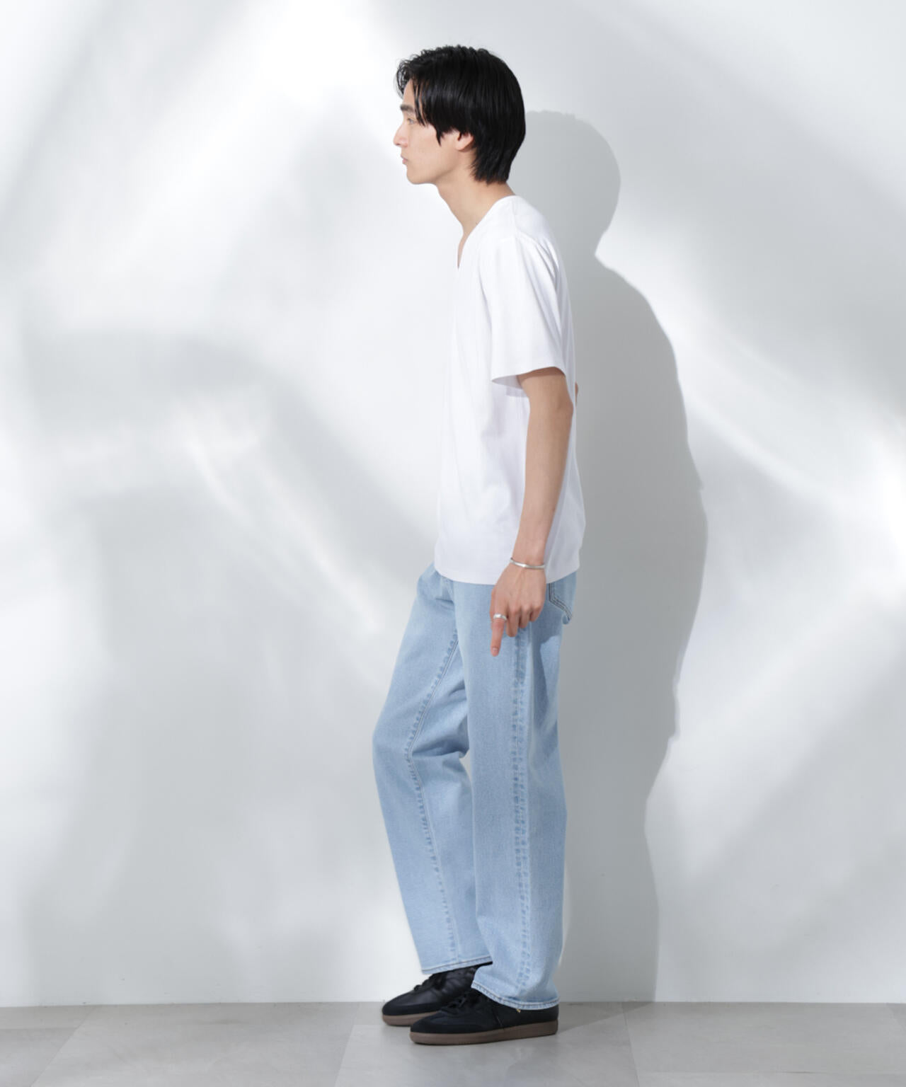 WEB限定/Anti Soaked(R) 汗染み防止 Vネック レギュラーシルエットTシャツ