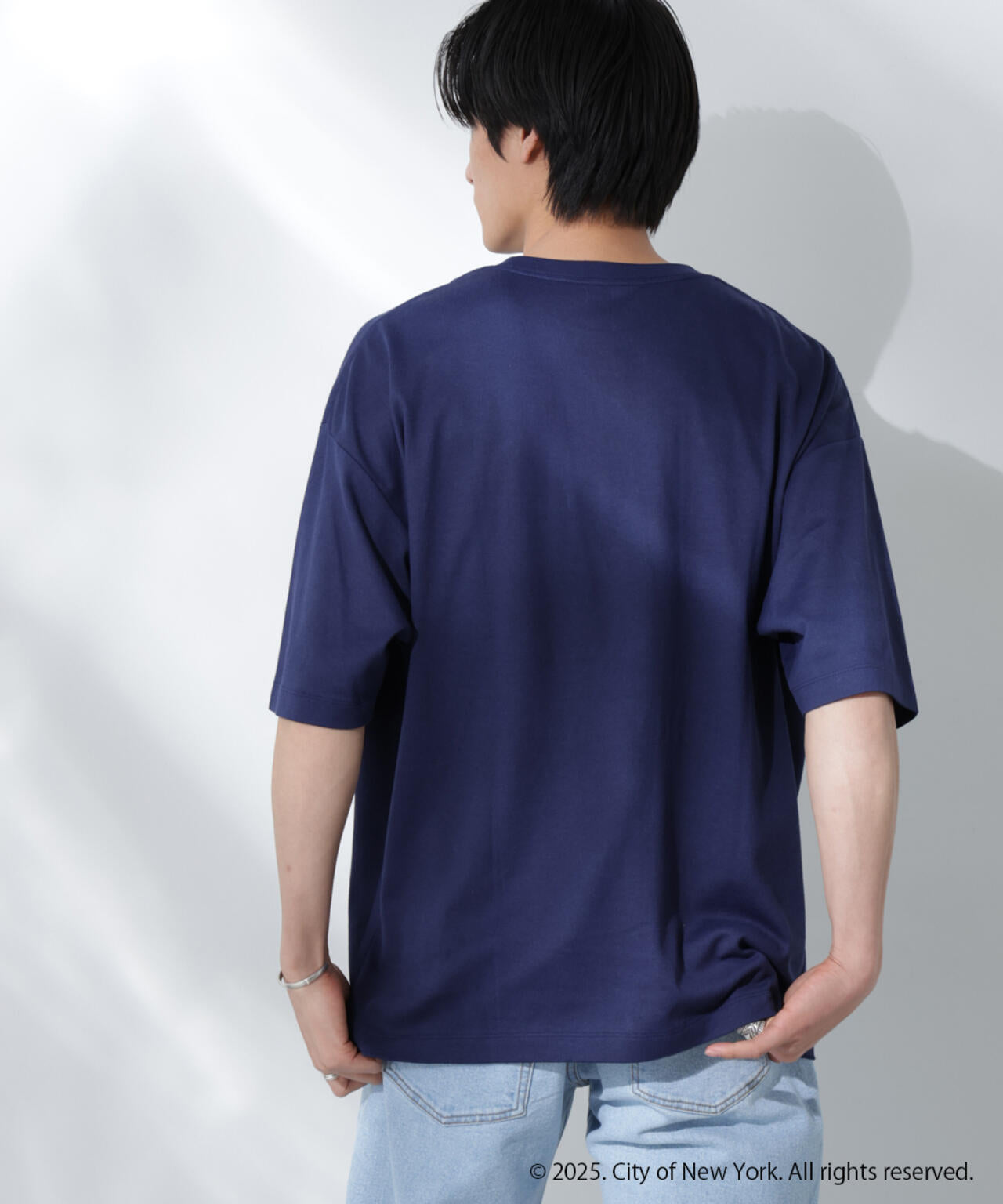 Anti Soaked(R)×NYC スクエア刺繍 汗染み防止Tシャツ