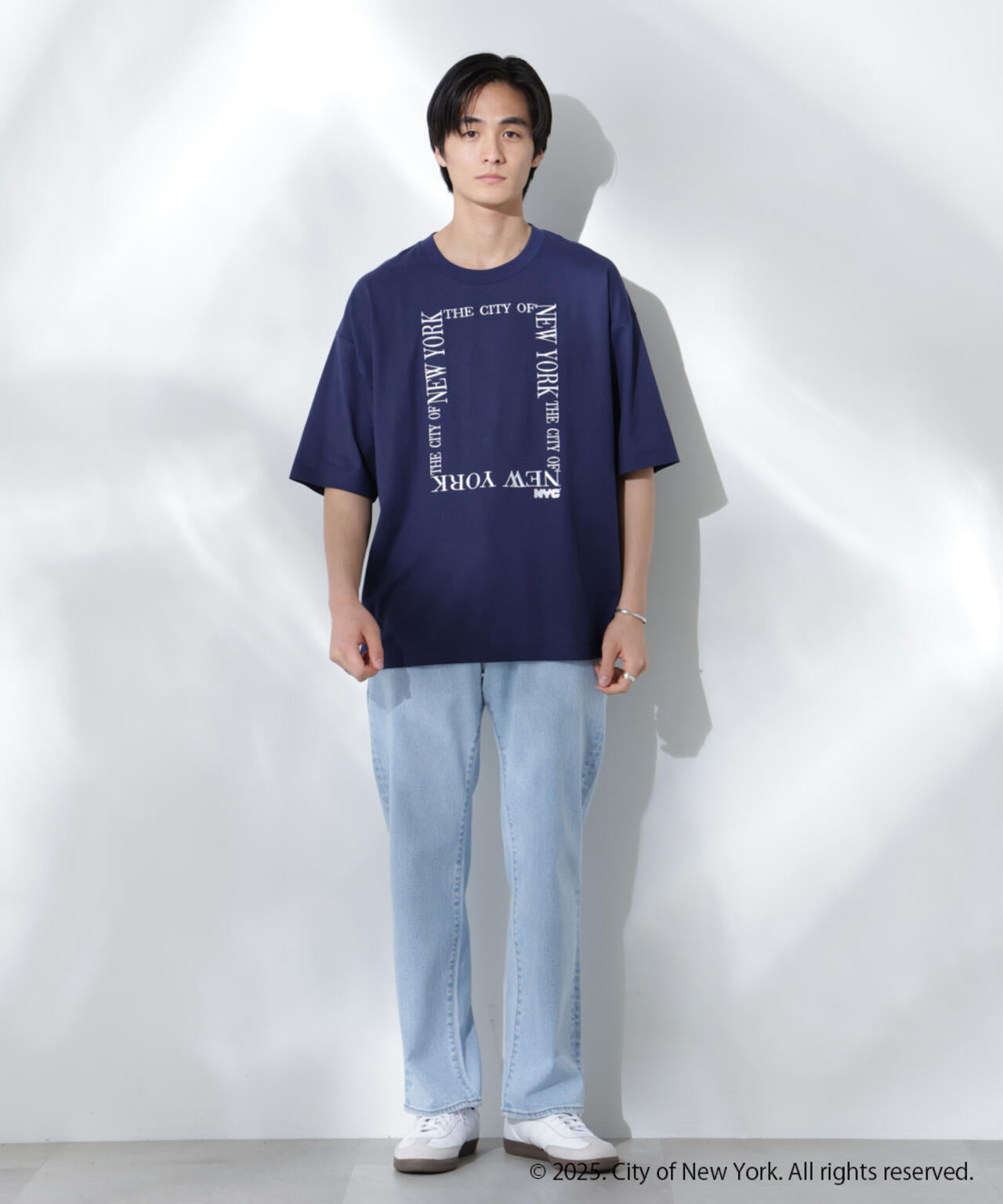 Anti Soaked(R)×NYC スクエア刺繍 汗染み防止Tシャツ