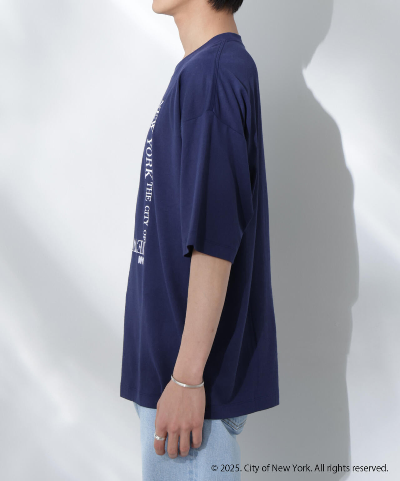 Anti Soaked(R)×NYC スクエア刺繍 汗染み防止Tシャツ