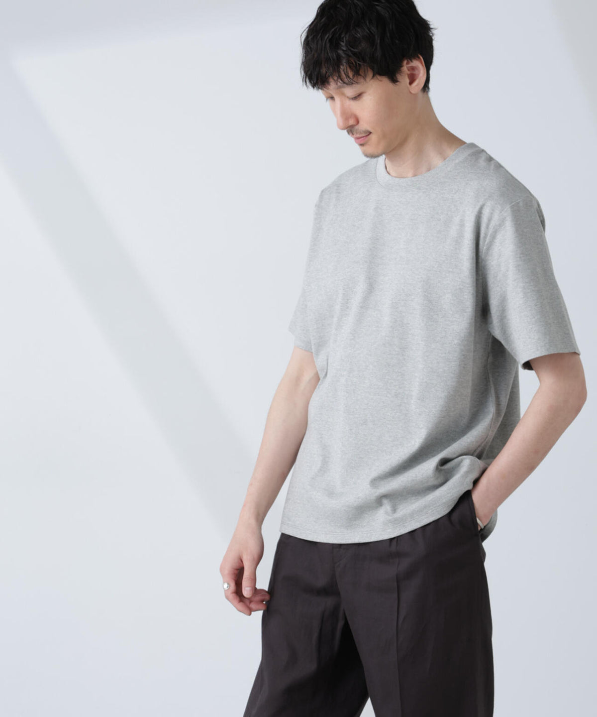 WEB限定/Anti Soaked(R) 汗染み防止 クルーネックレギュラーシルエットTシャツ