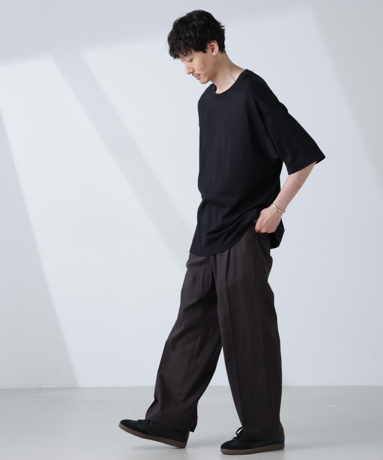 WEB限定/Anti Soaked(R) 汗染み防止 クルーネック ビッグシルエットTシャツ