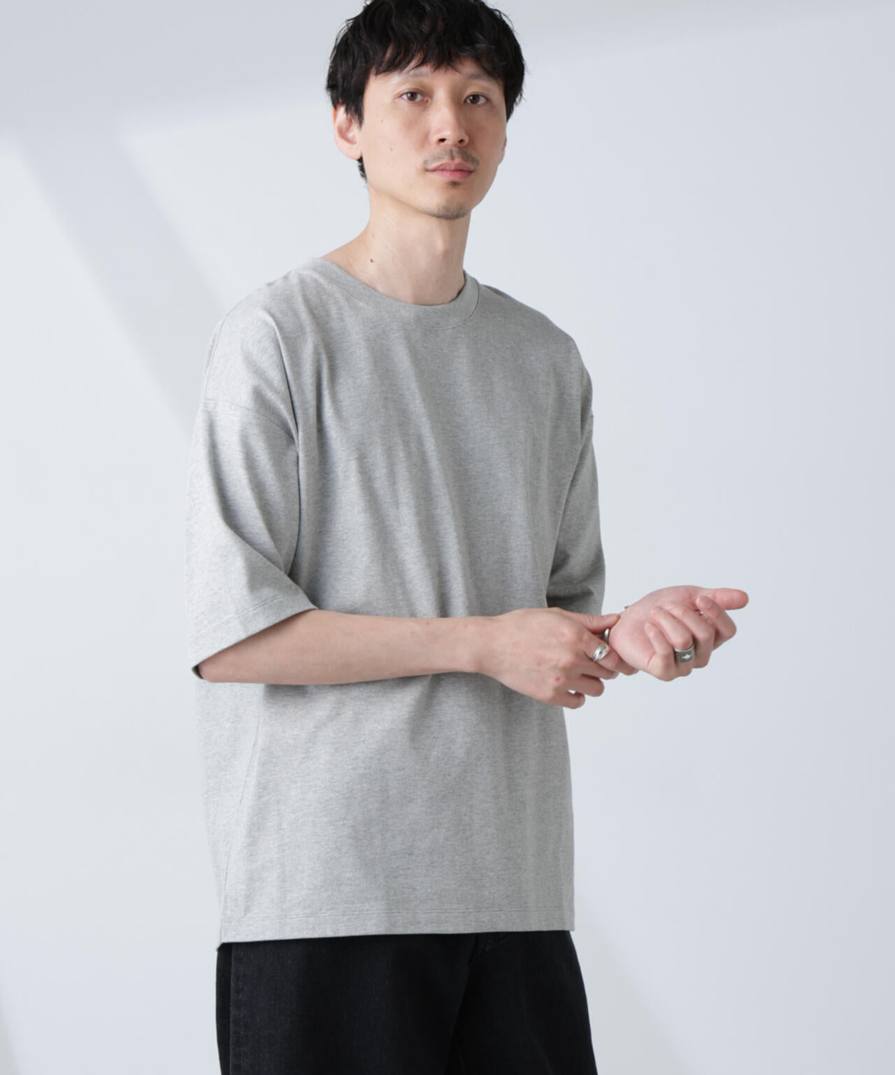 WEB限定/Anti Soaked(R) 汗染み防止 クルーネック ビッグシルエットTシャツ