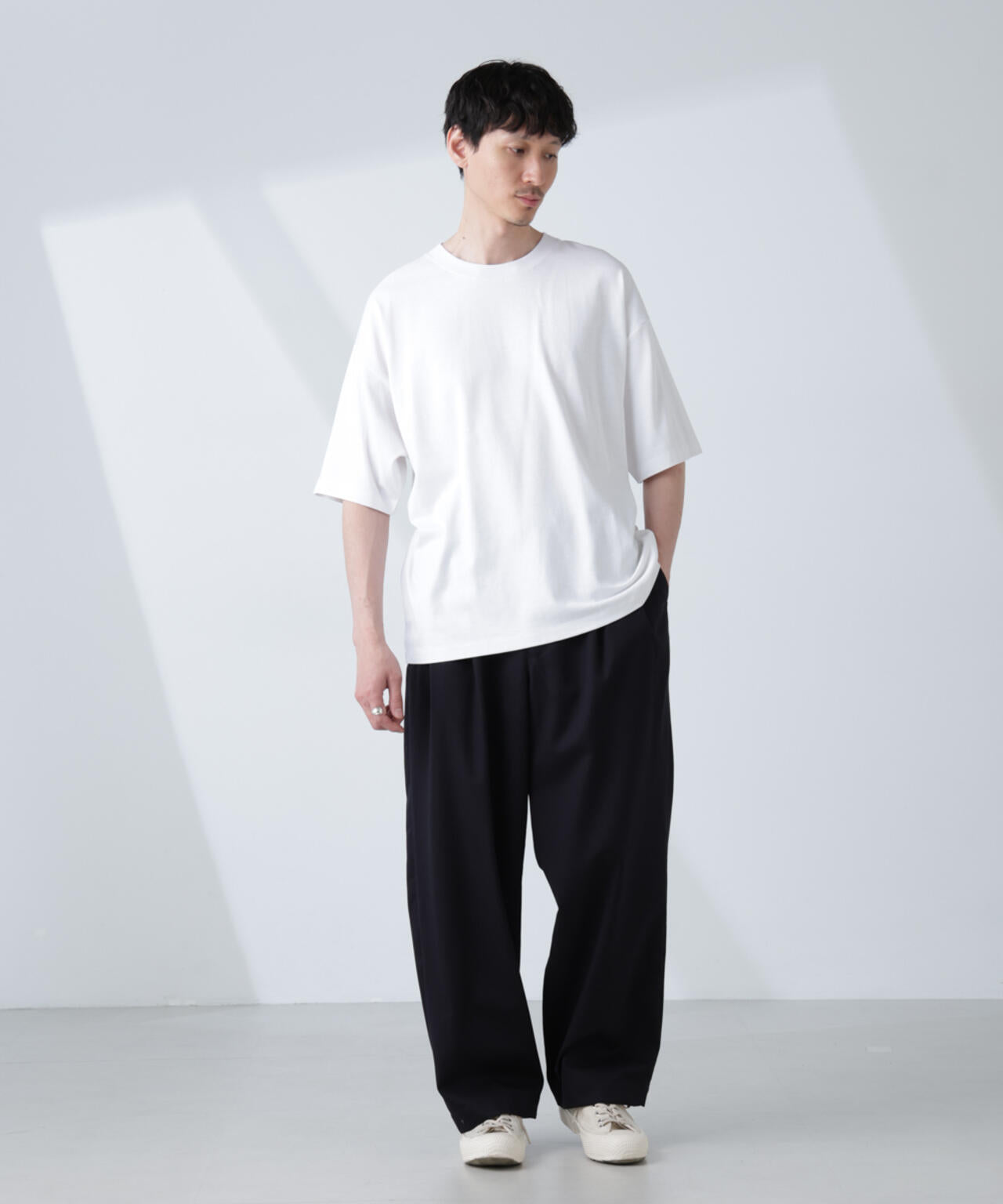 WEB限定/Anti Soaked(R) 汗染み防止 クルーネック ビッグシルエットTシャツ