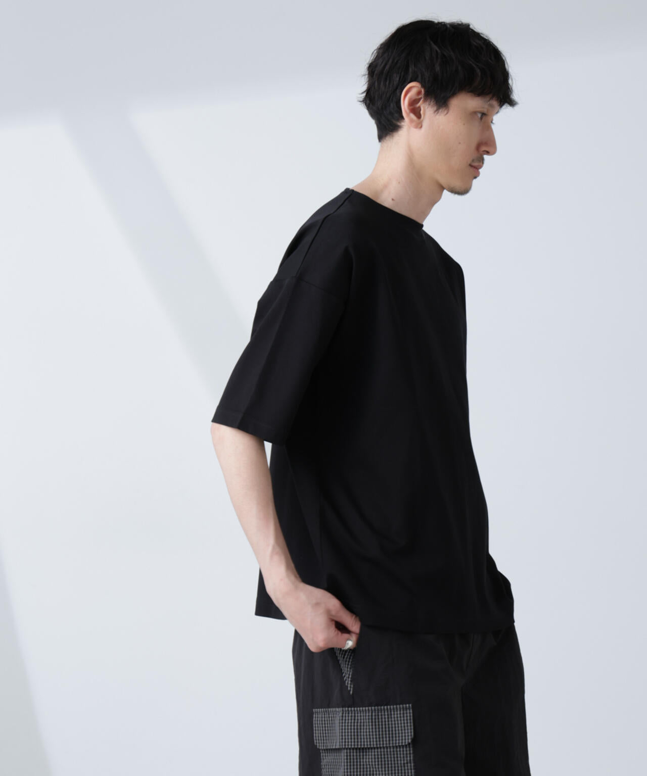 「NJ/CLUB」モクロディ ボートネック ビッグTシャツ