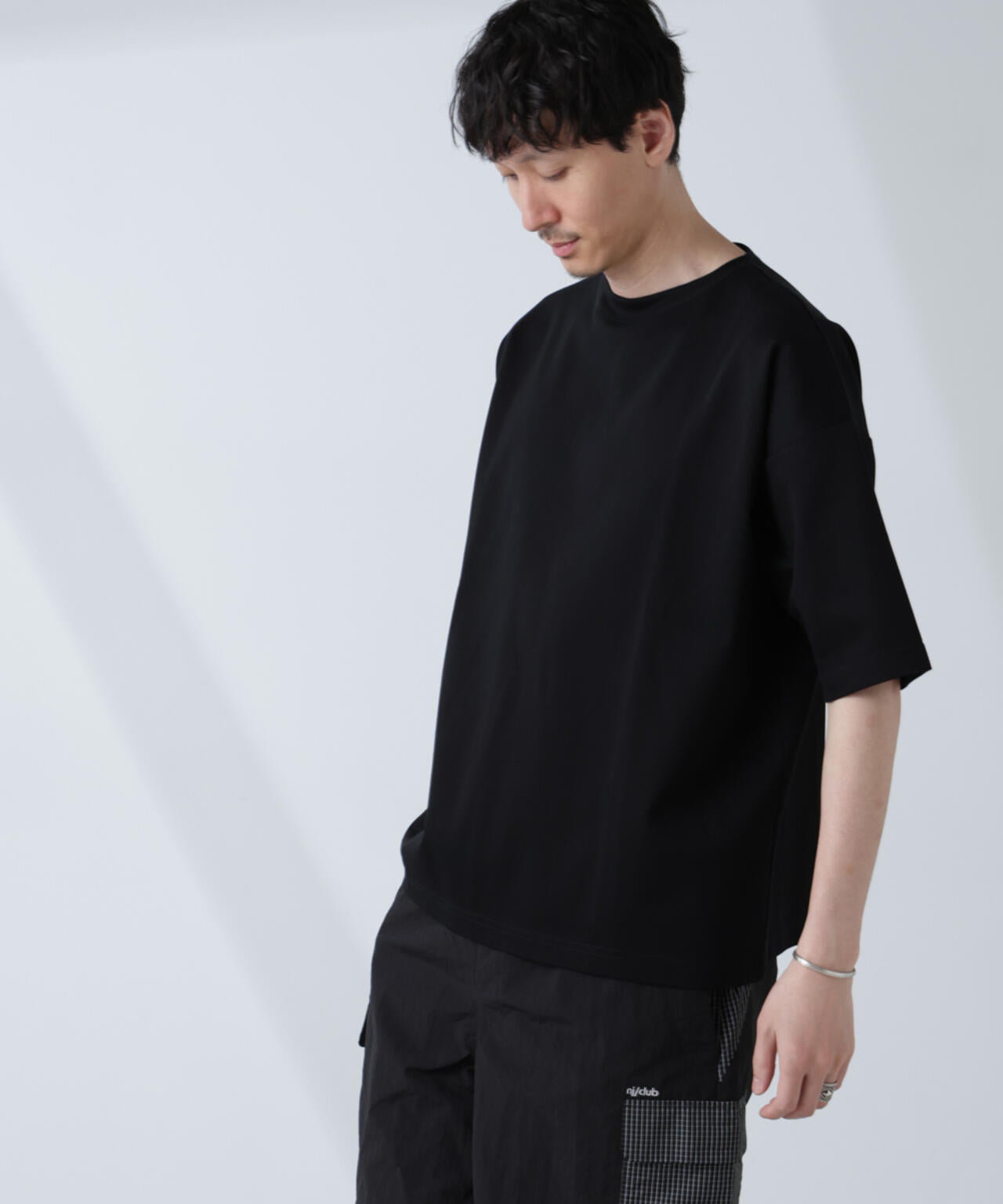 「NJ/CLUB」モクロディ ボートネック ビッグTシャツ