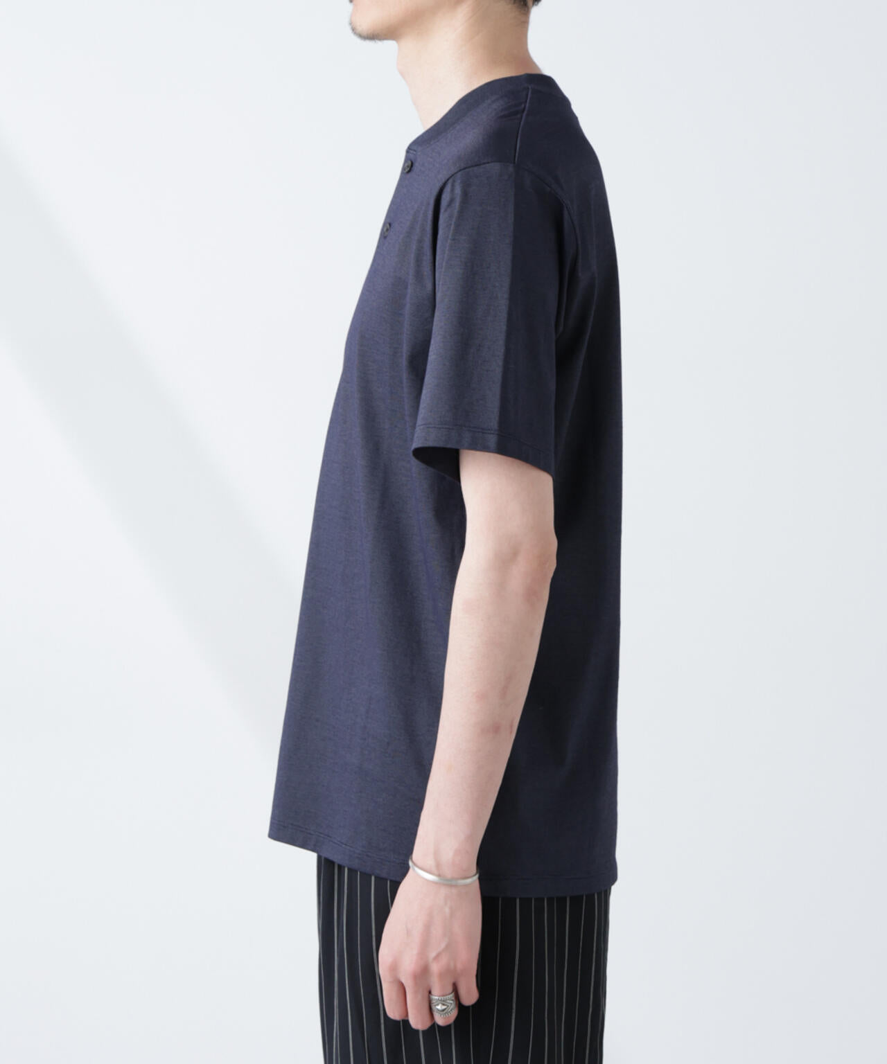 ソラーロライトストレッチヘンリーネックTシャツ(セットアップ可)