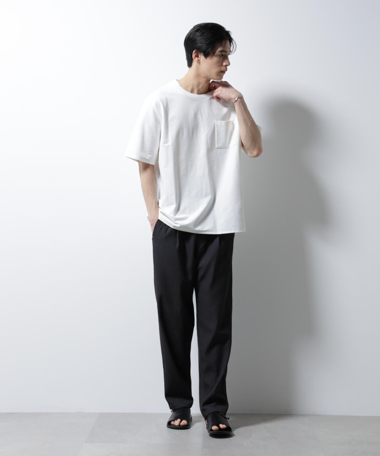 「MC」coveross(R)ツイル調 冷感プレーティング天竺 ポケットTシャツ
