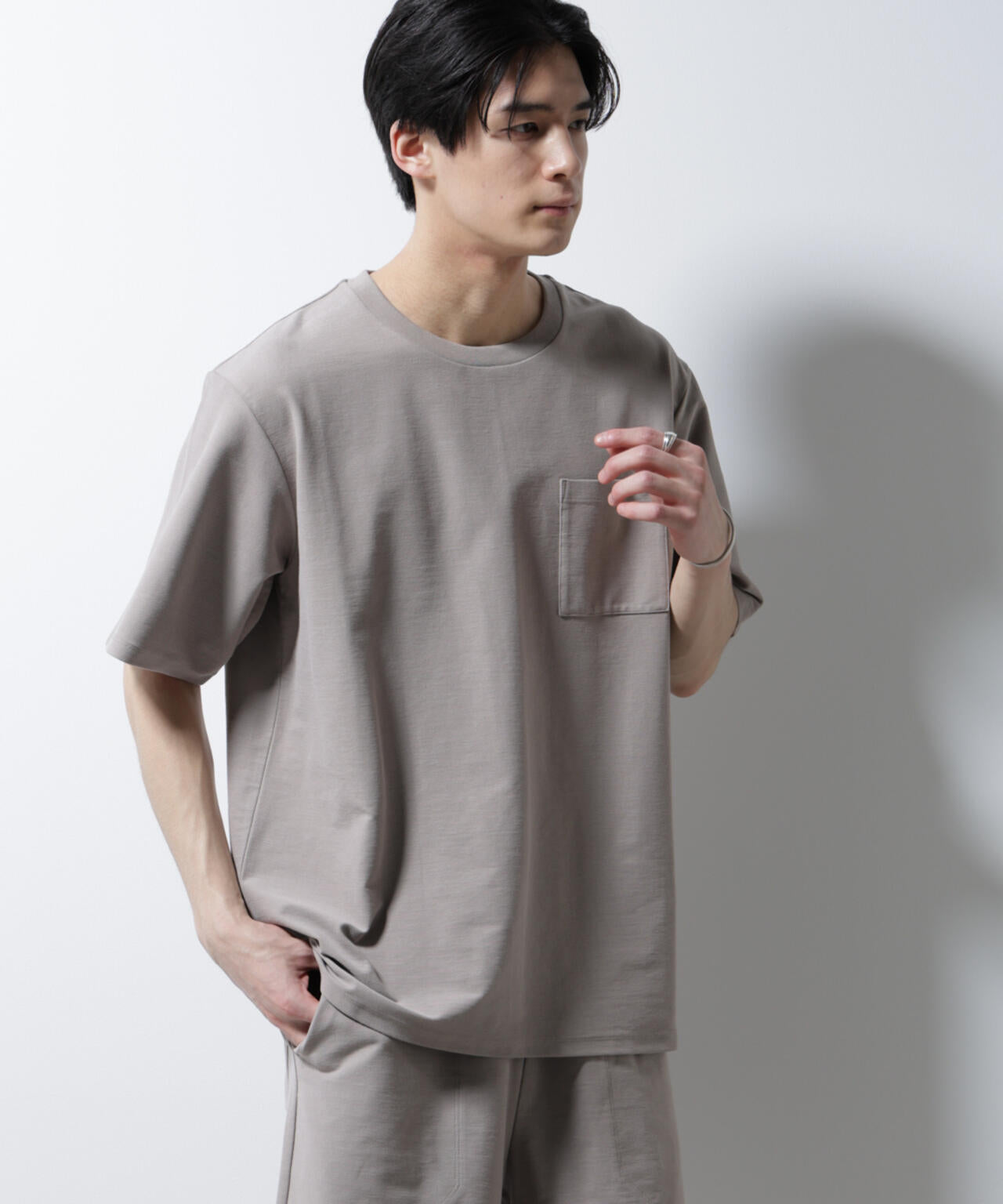 「MC」coveross(R)ツイル調 冷感プレーティング天竺 ポケットTシャツ