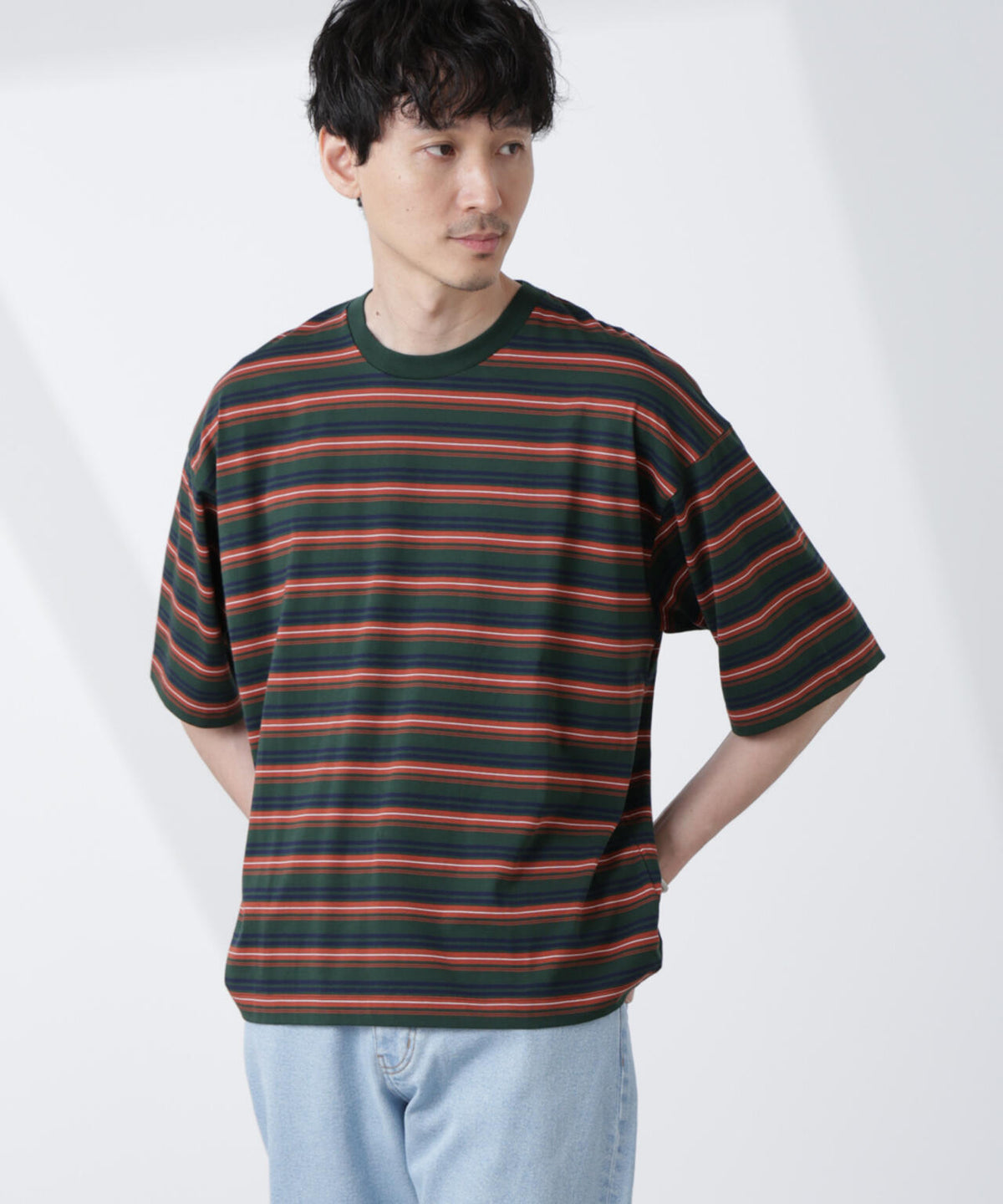 マイクロランダムボーダーTシャツ