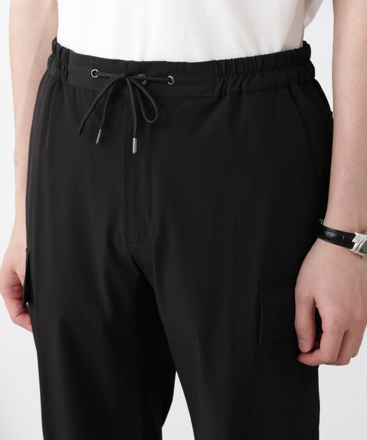 「N trousers」スリムストレッチ カーゴパンツ
