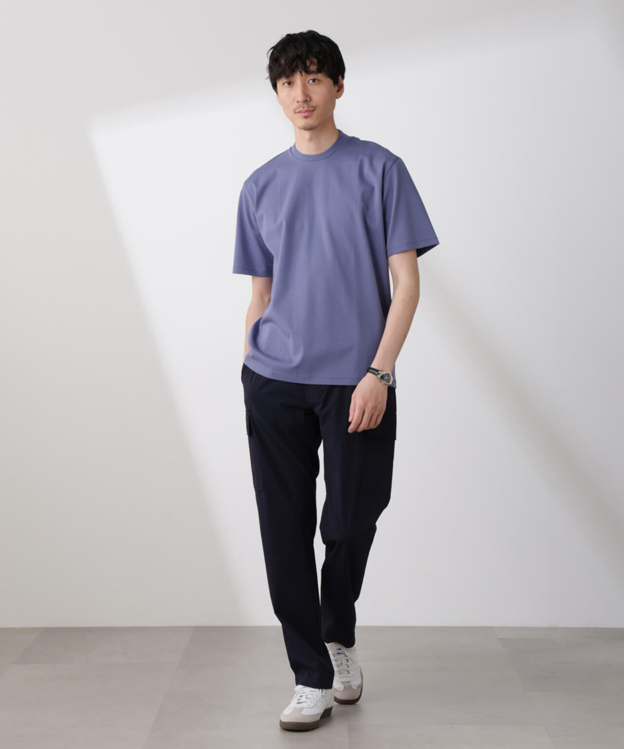 「N trousers」スリムストレッチ カーゴパンツ