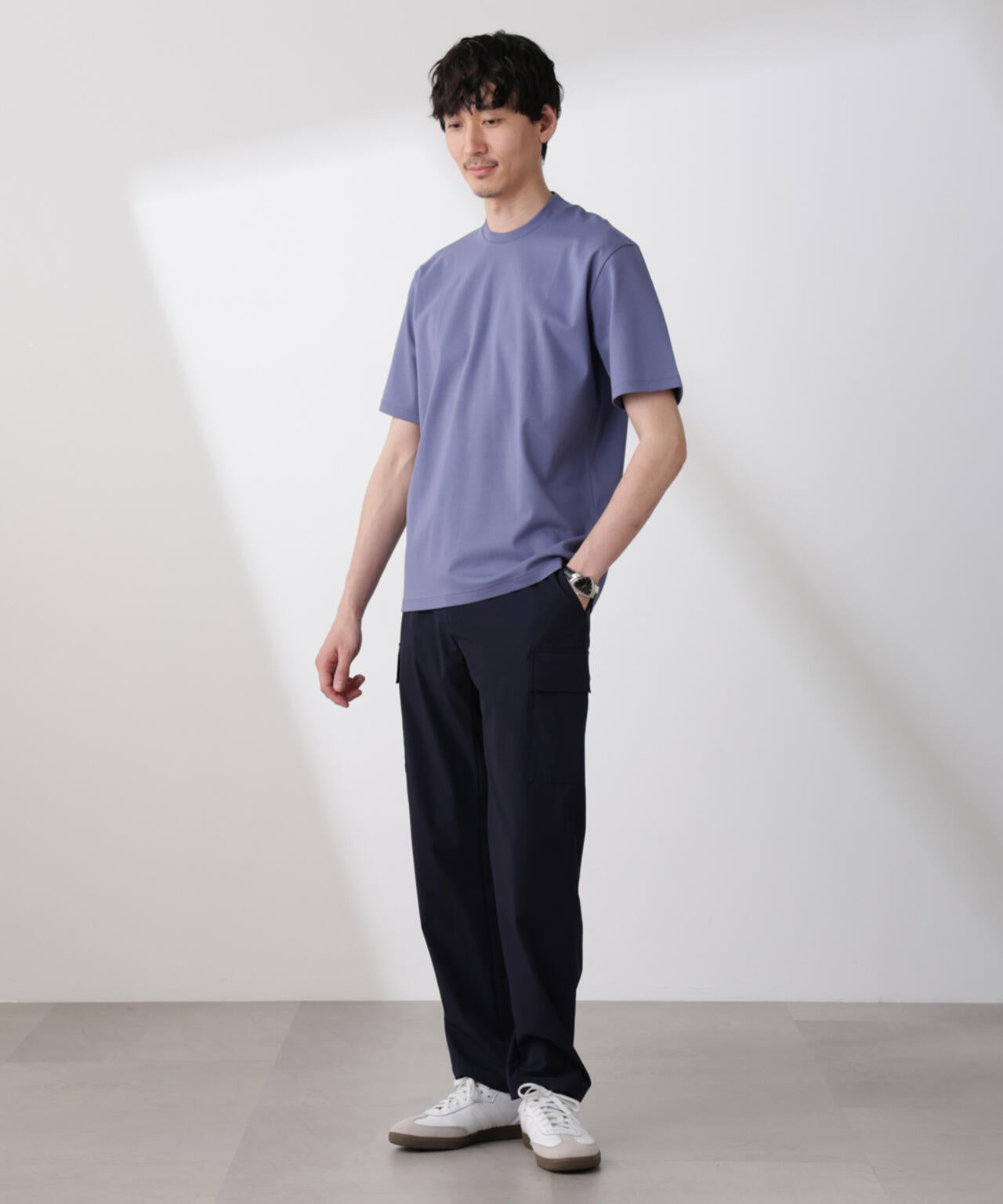 「N trousers」スリムストレッチ カーゴパンツ