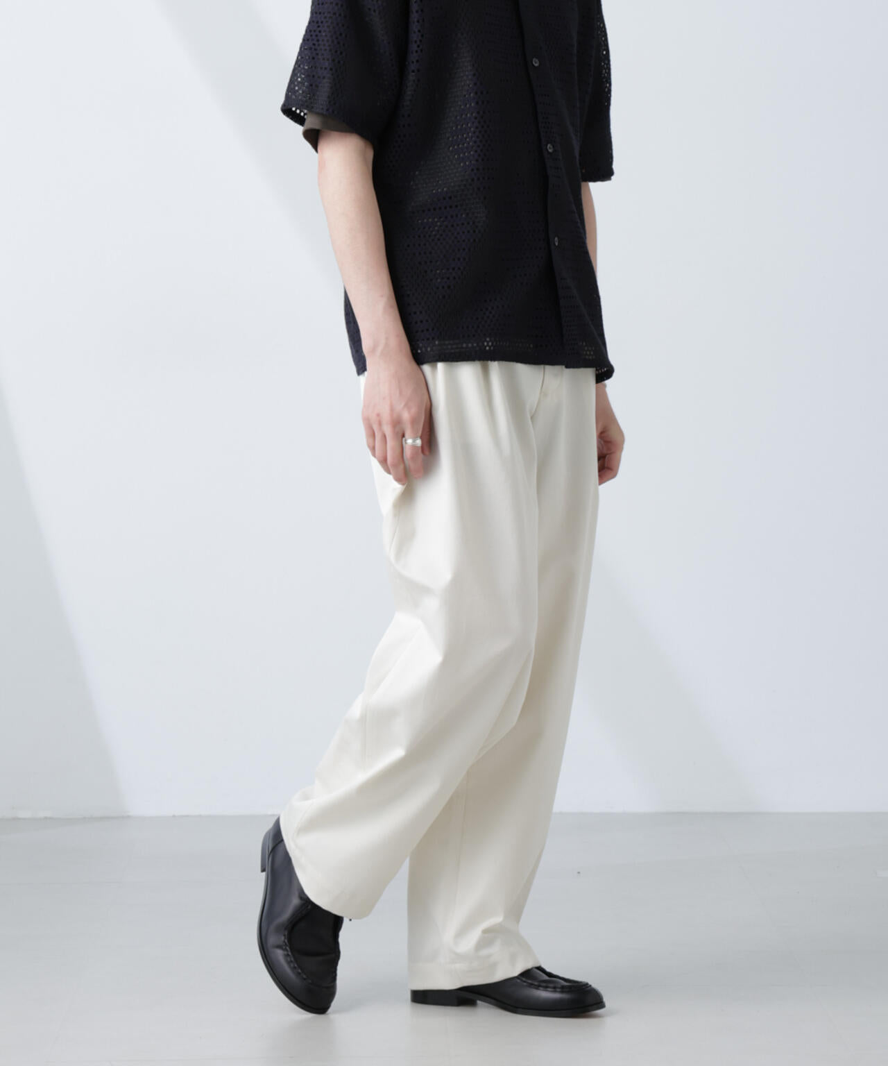 「大人のワイドパンツ」2タックワイドトラウザーズ