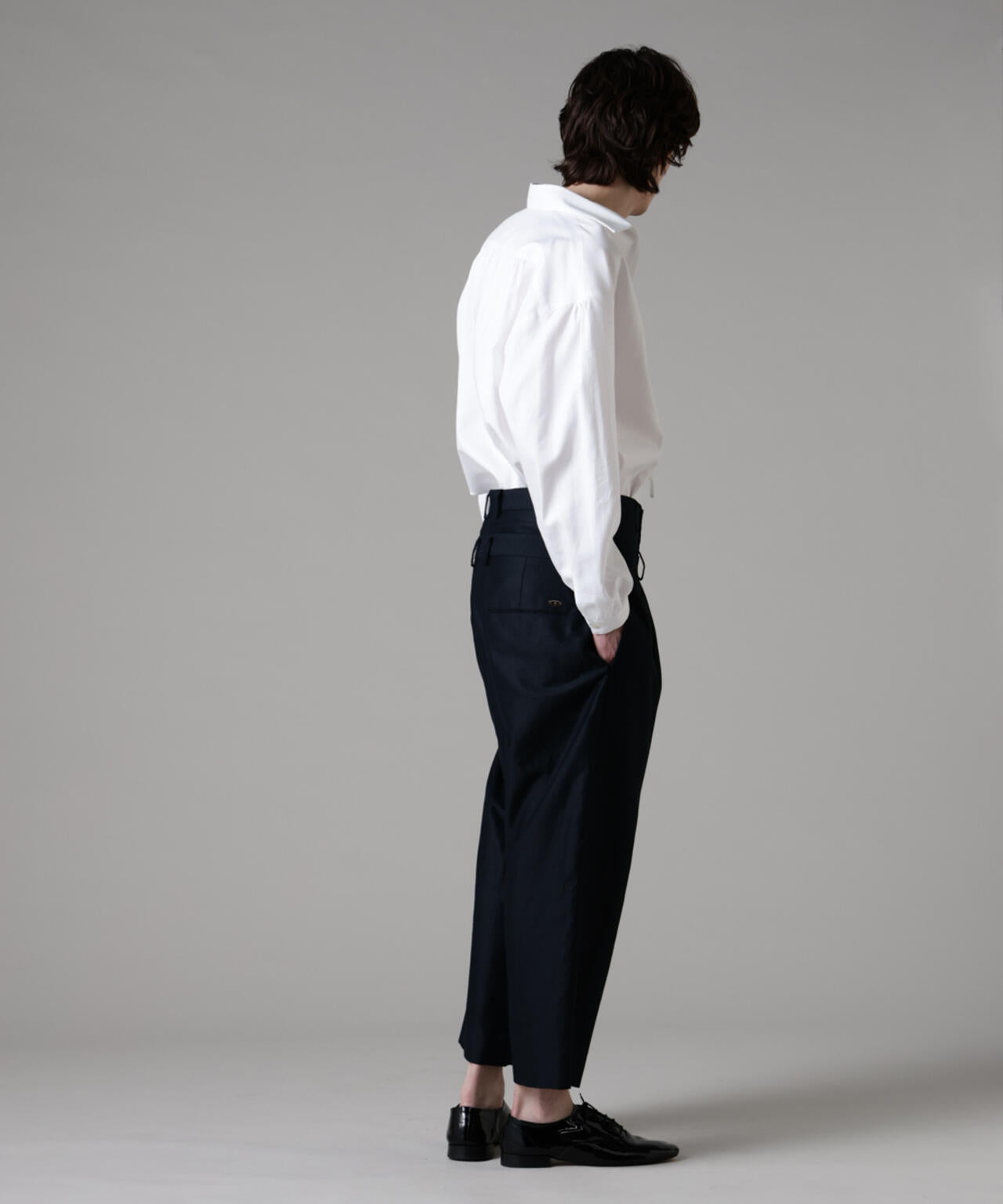 「ASSEMBLANC」リネンブレンドマーベルトパンツ