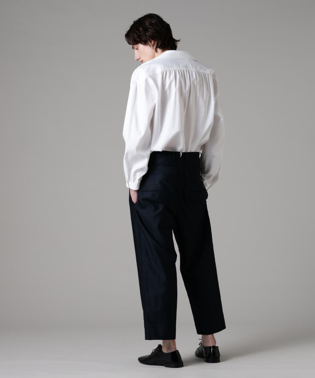 「ASSEMBLANC」リネンブレンドマーベルトパンツ
