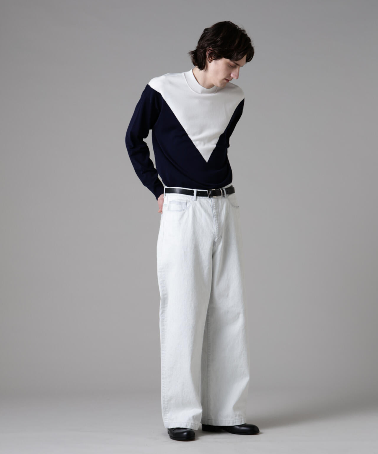 「ASSEMBLANC」スーパーブリーチワイドデニムパンツ(セットアップ可)